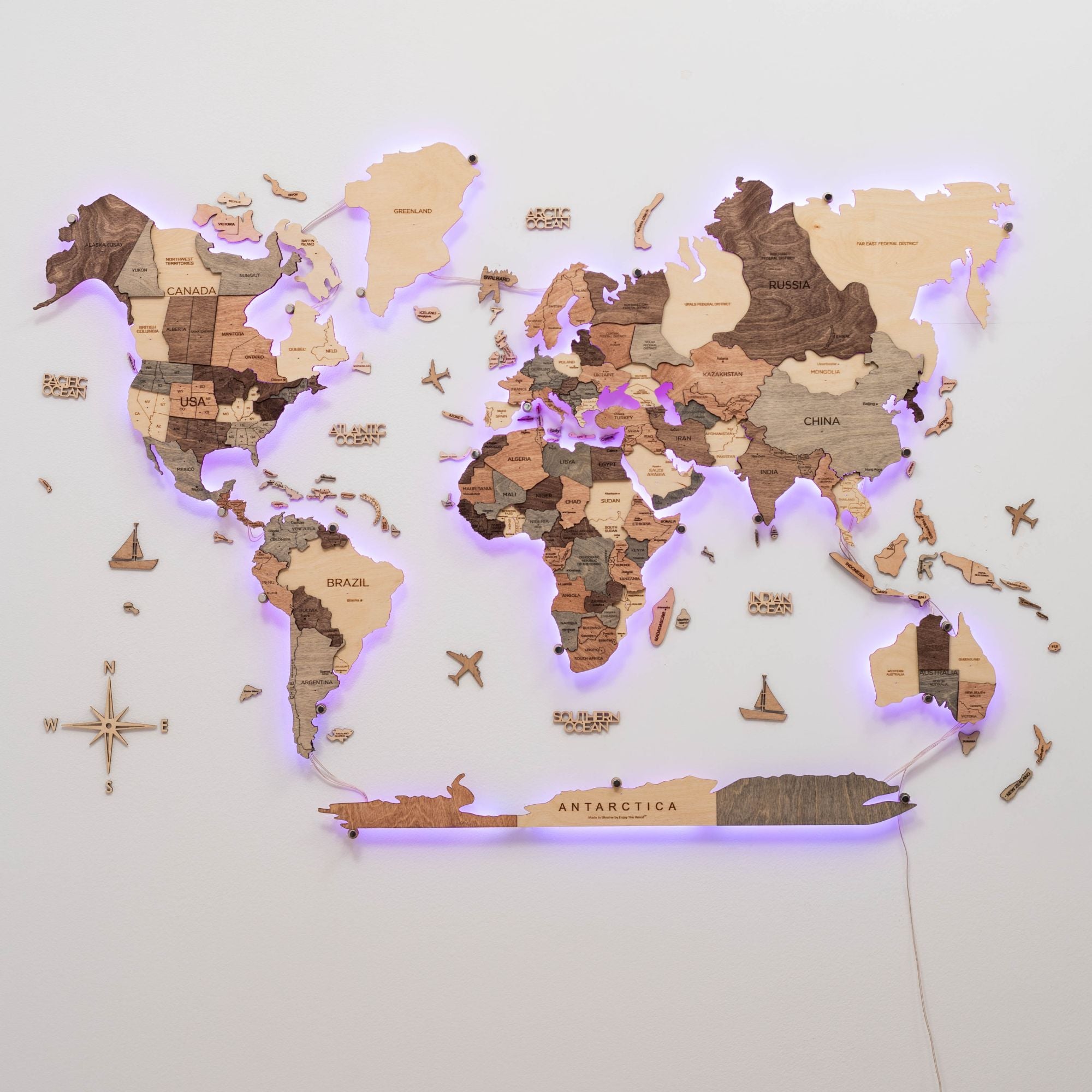 LED  map decor