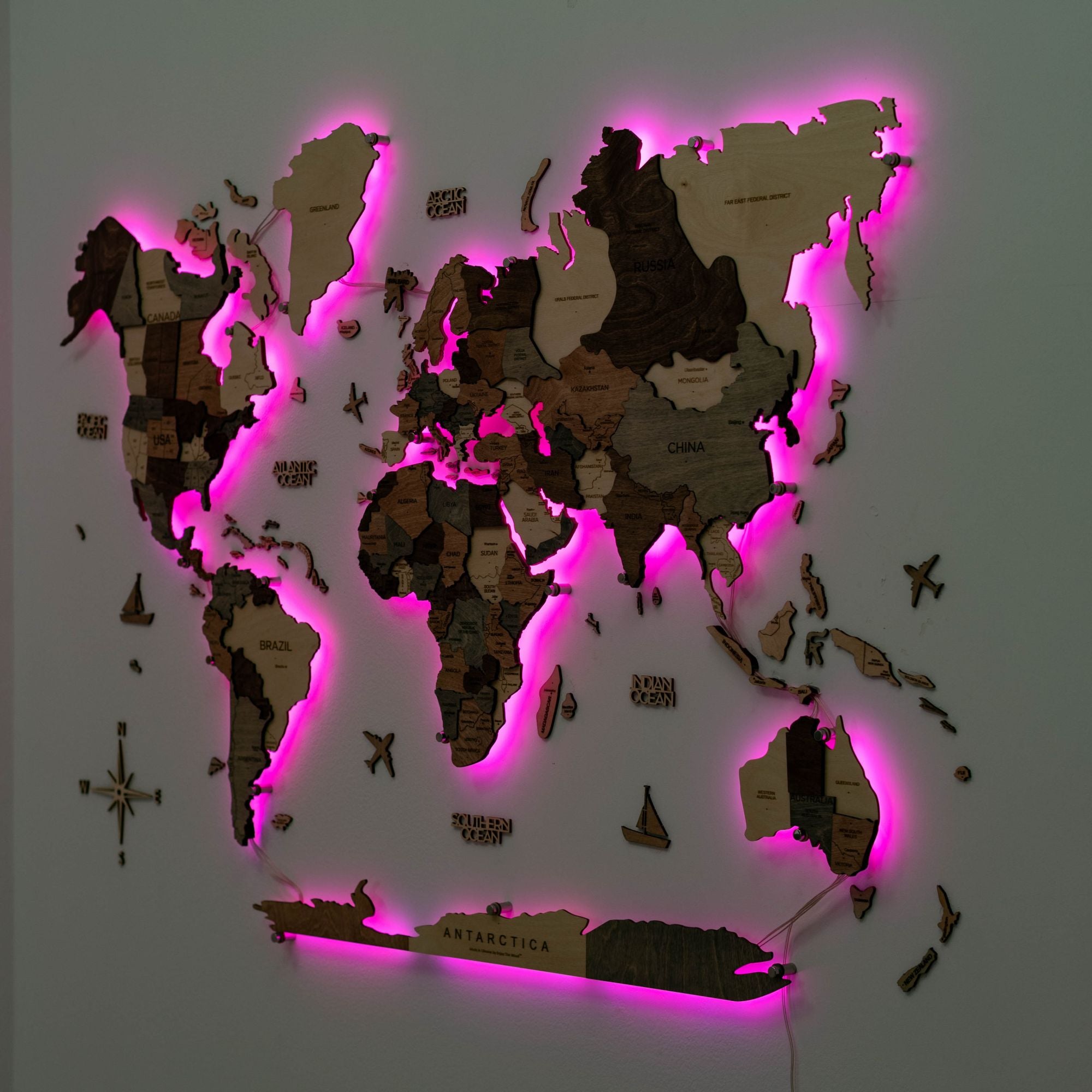 LED  map decor