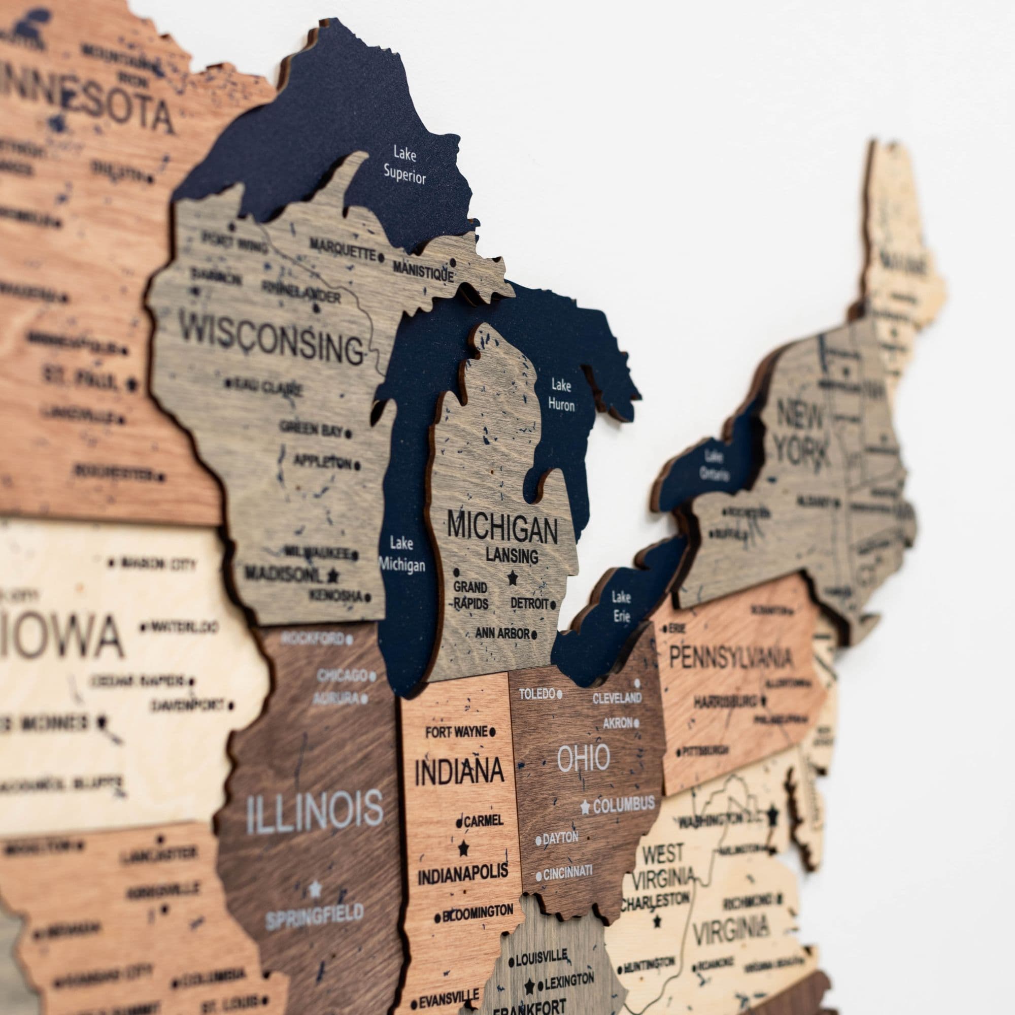 large u.s. wall map