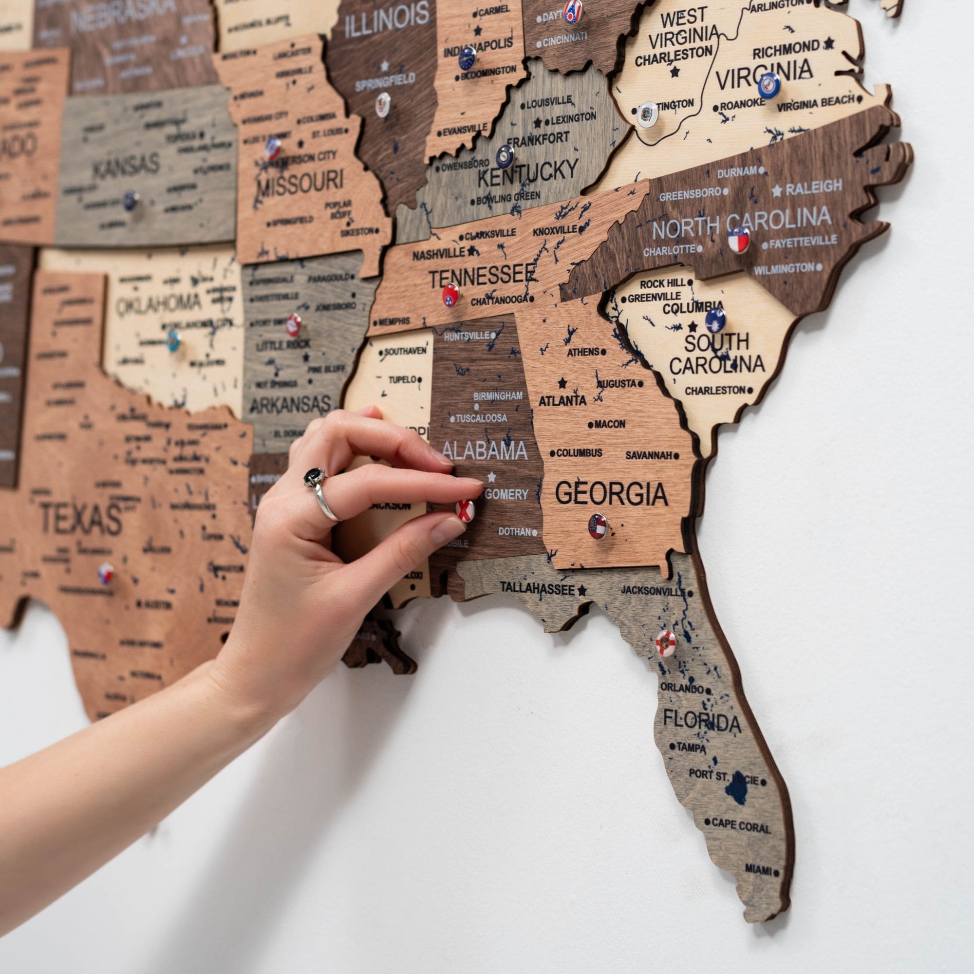 large u.s. wall map