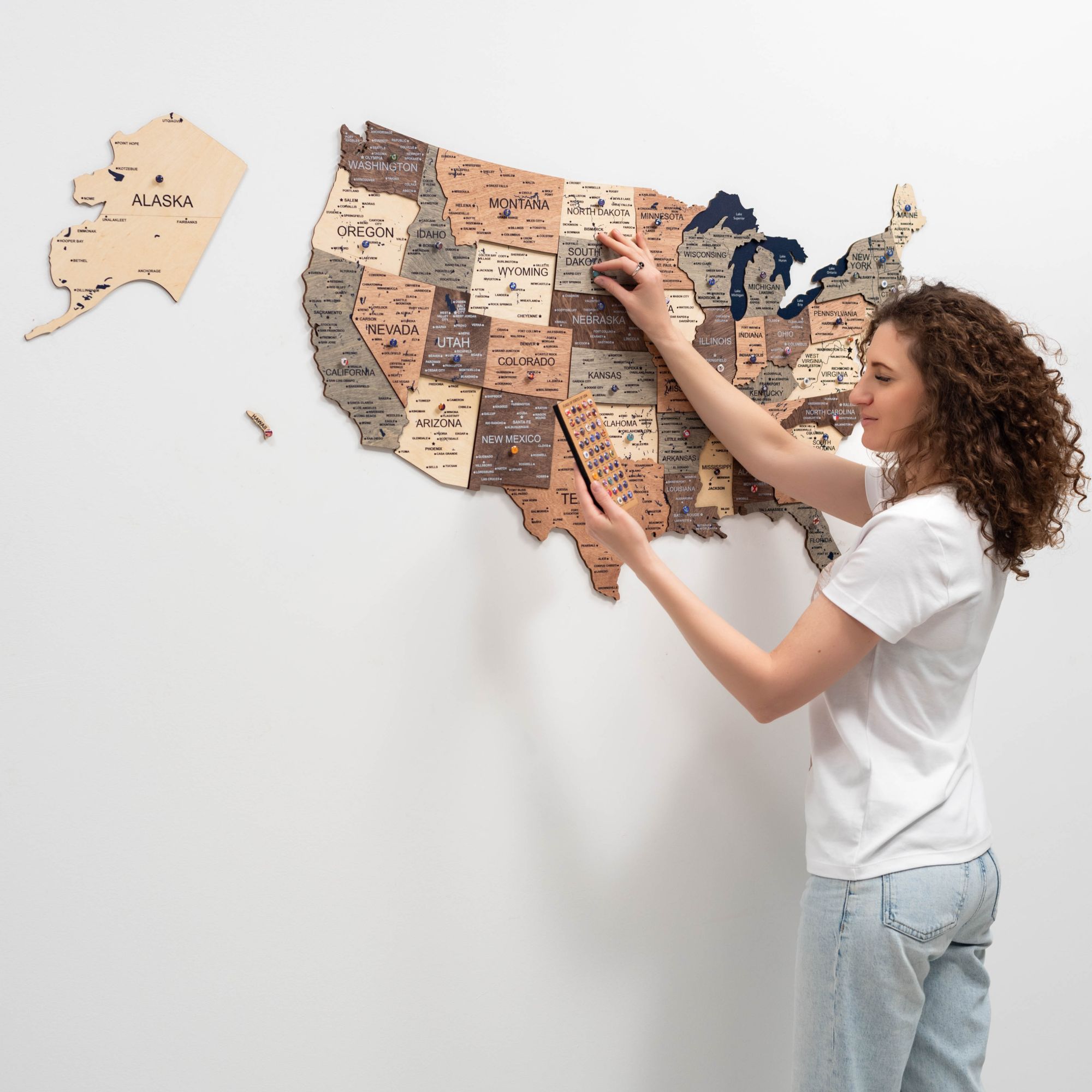 large u.s. wall map