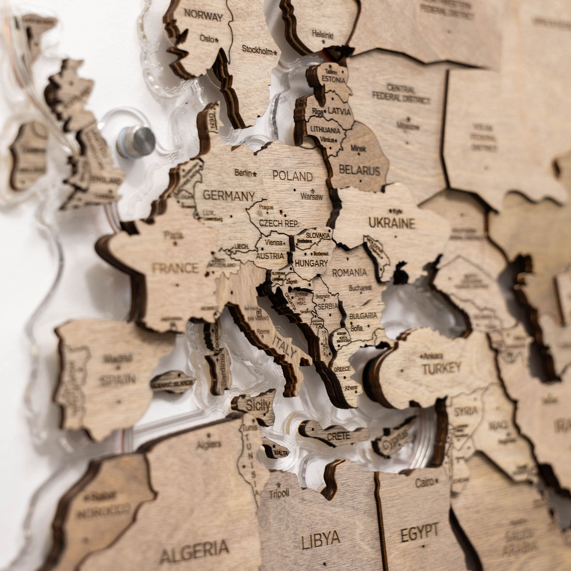 3D LED Wooden World Map 2.0 Terra | Enjoy The Wood