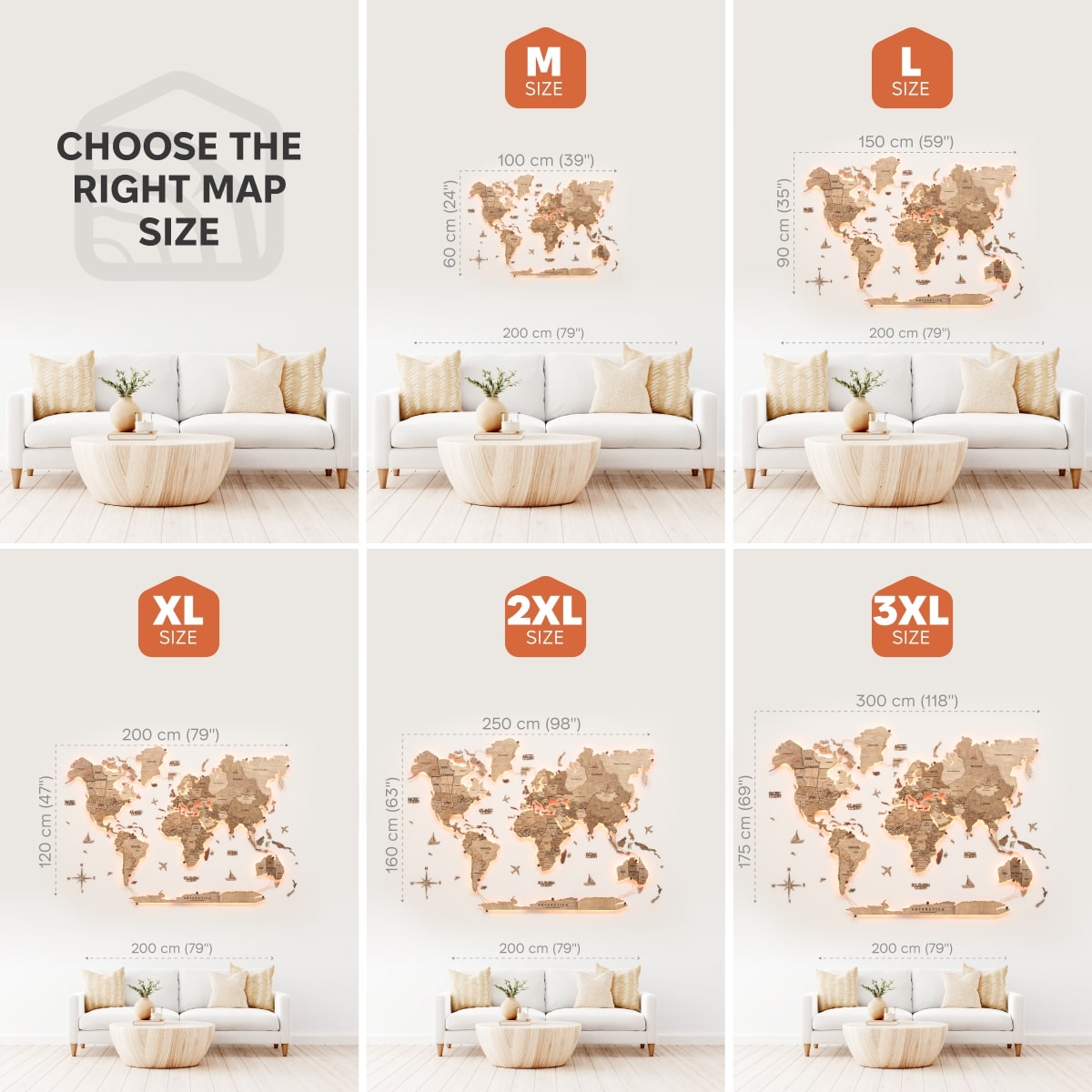 3D LED Wooden World Map - Tera ‣ From Enjoy The Wood