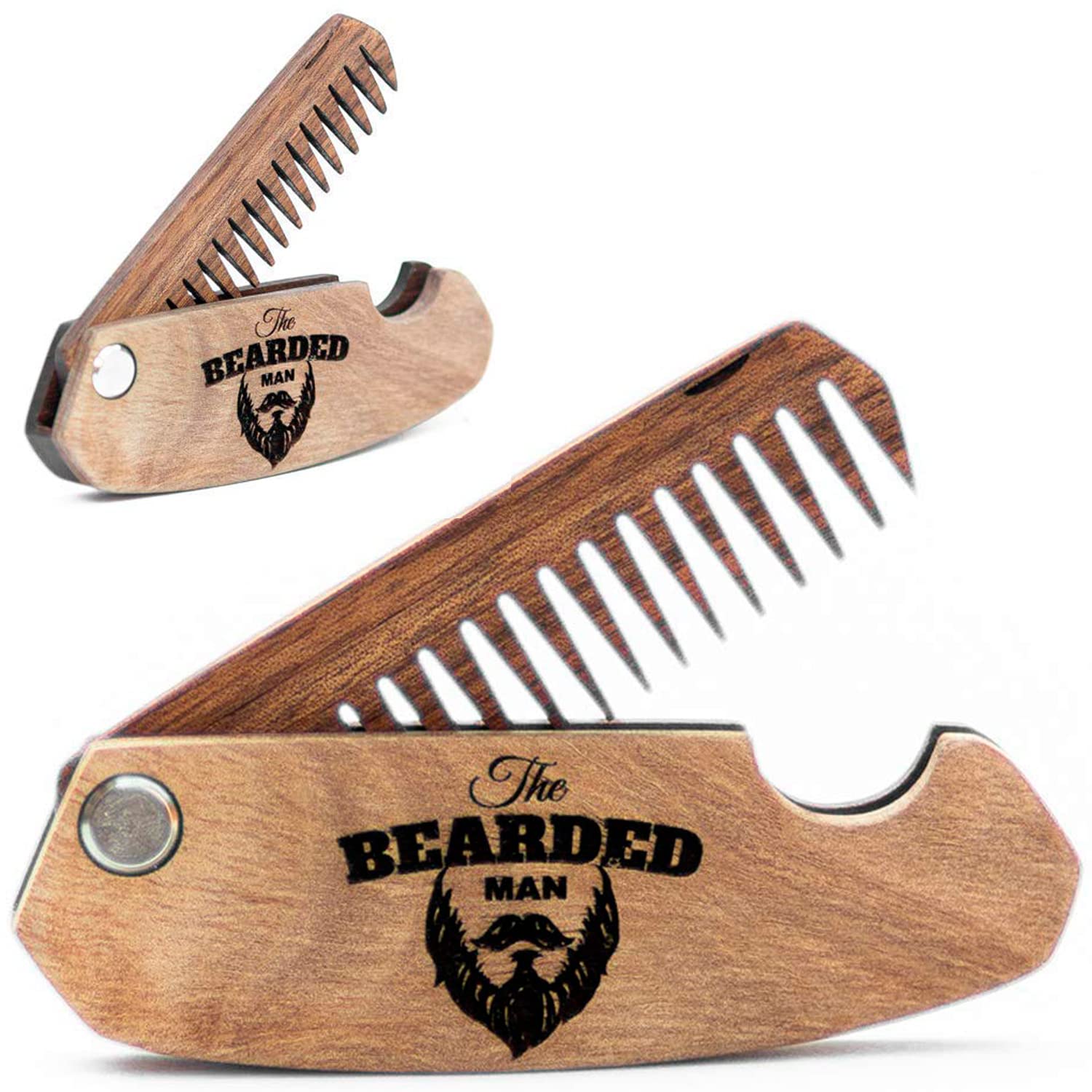 Peine de madera para barba – Hombre Barbudo