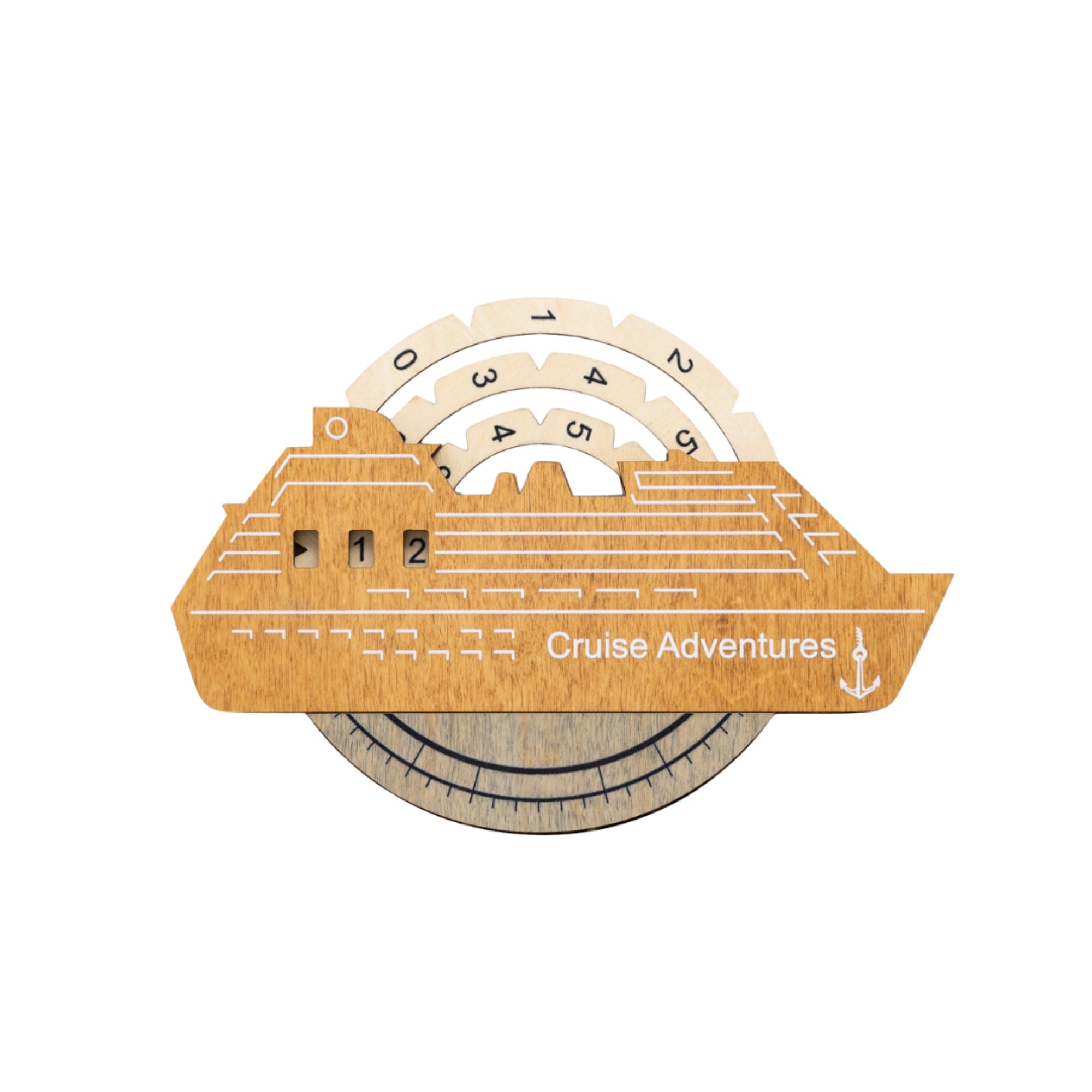 Mapa del mundo de madera 3D Travel Tracker – Roble