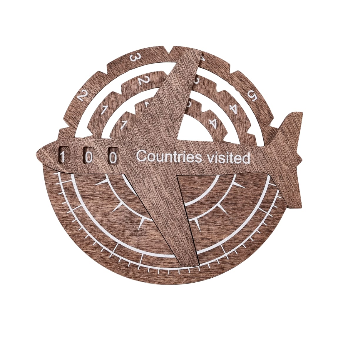 Travel Tracker 3D Wooden World Map