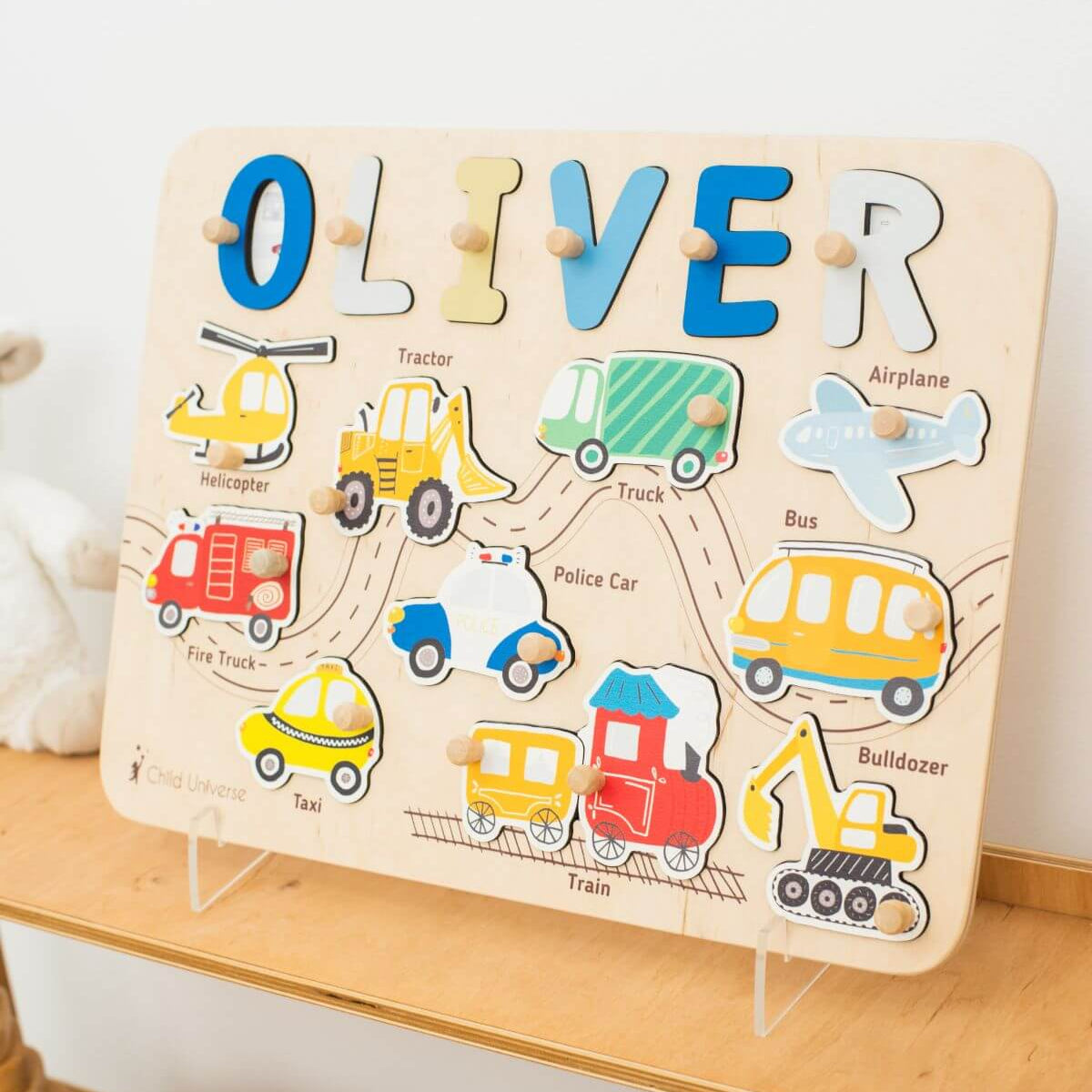 transport wooden puzzle