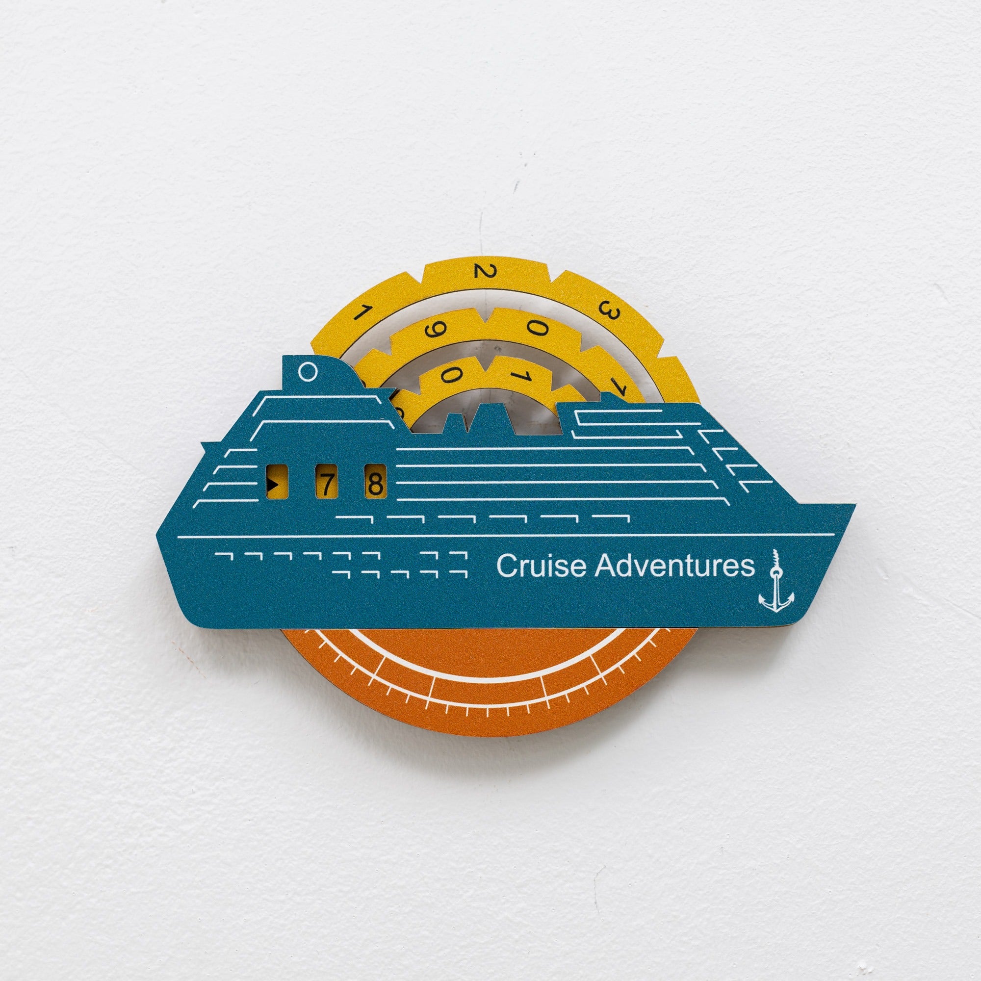 Travel Tracker Cruise Liner 3D Colored Wooden World Map - Indie