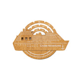 Travel Tracker Cruise Liner 3D Colored Wooden World Map - Oak by Enjoy The Wood 