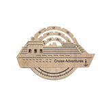 Travel Tracker Cruise Liner 3D Colored Wooden World Map - Terra by Enjoy The Wood 