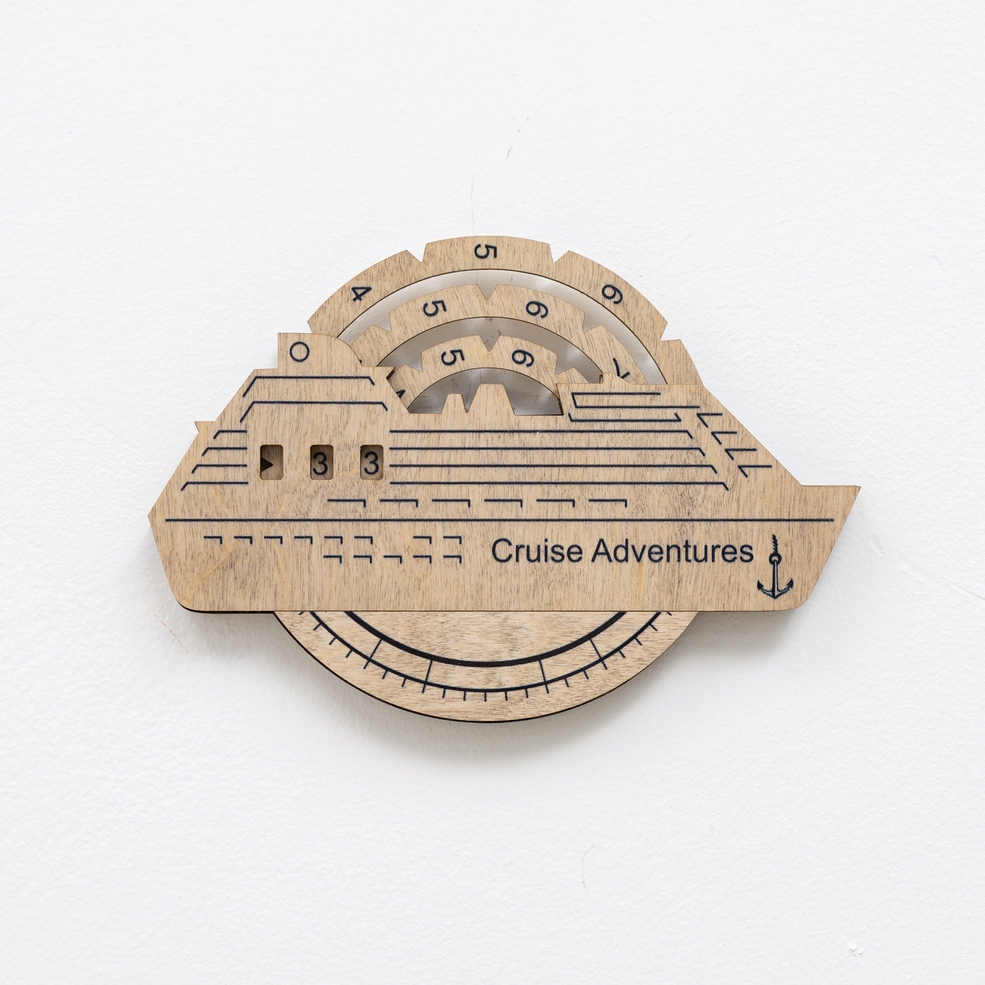 Travel Tracker Cruise Liner 3D Colored Wooden World Map - Terra