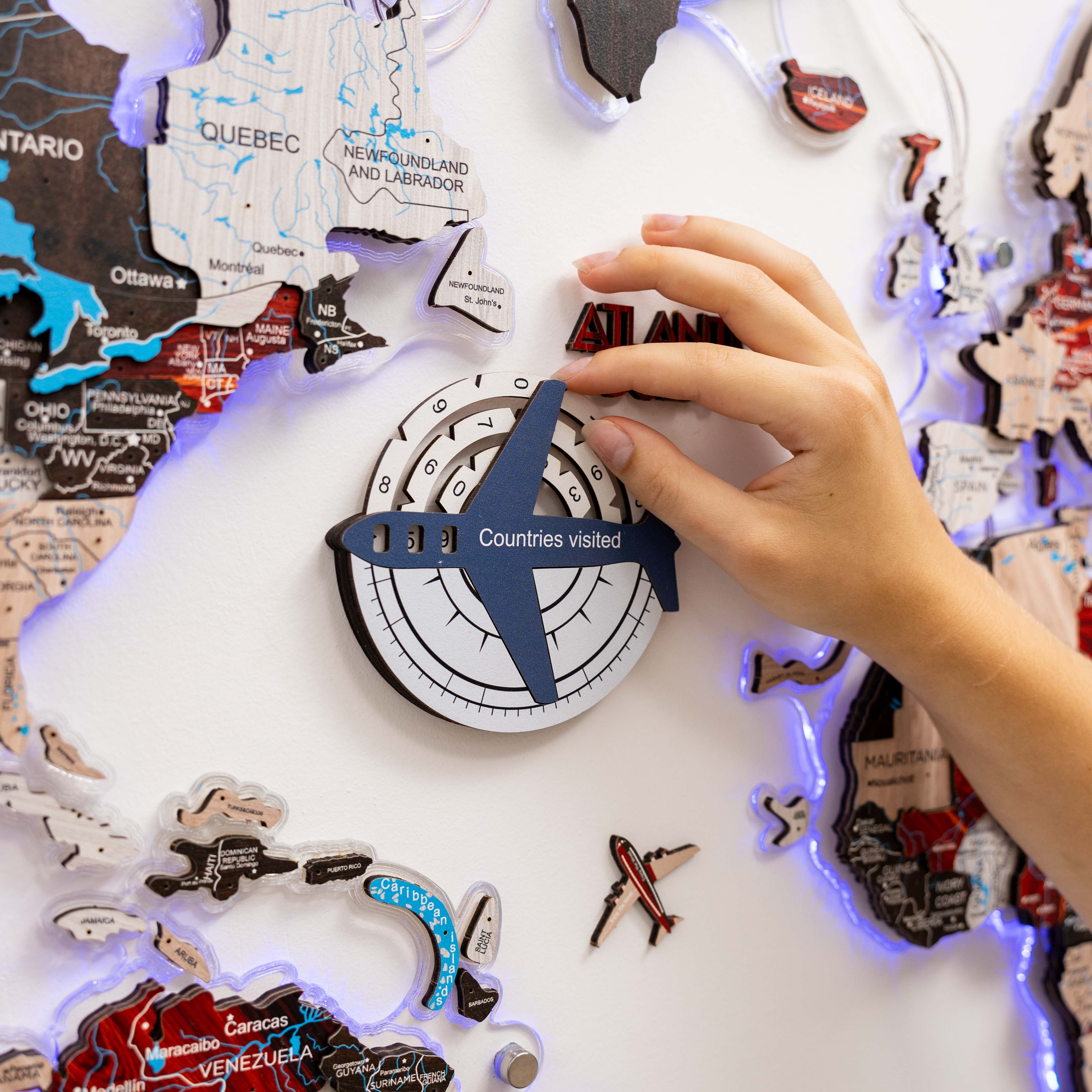 Travel Tracker 3D Wooden Map - Cruise | Enjoy The Wood