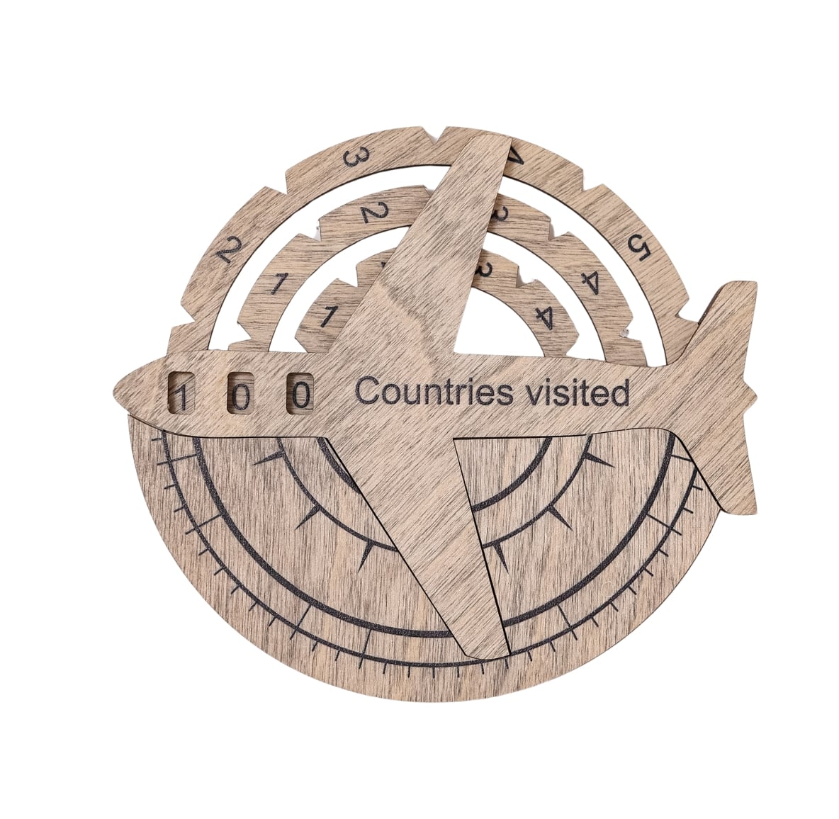 Travel Tracker 3D Wooden World Map