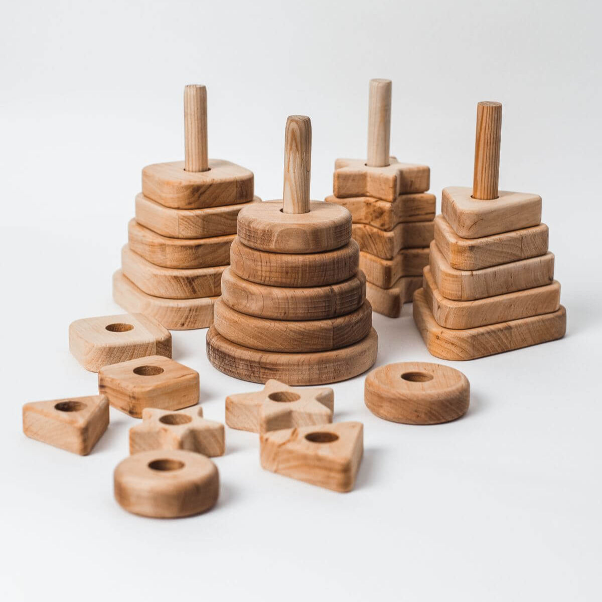 triangle stacking for children 