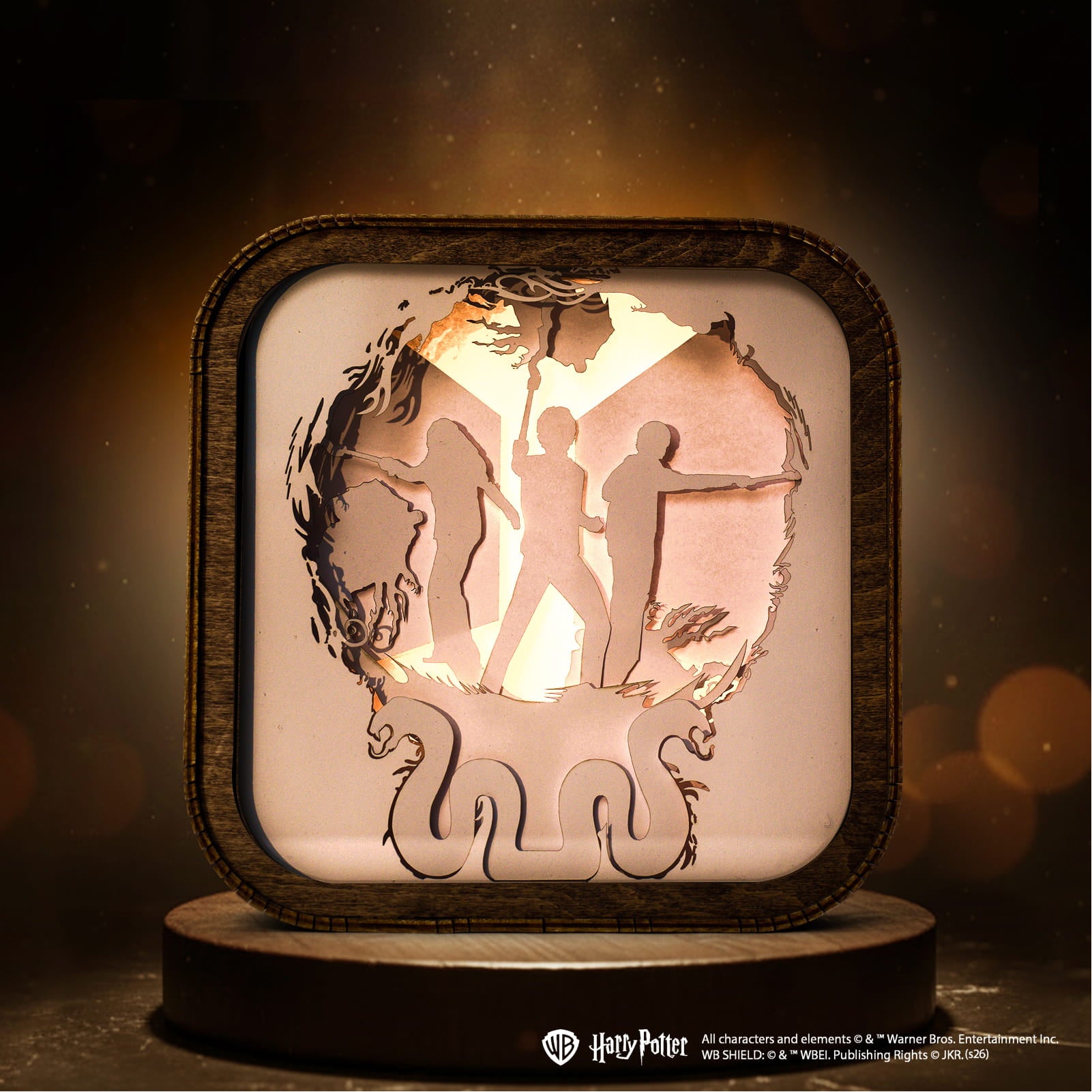 Wooden Paper Night Light - Trio with Wands by Enjoy The Wood 