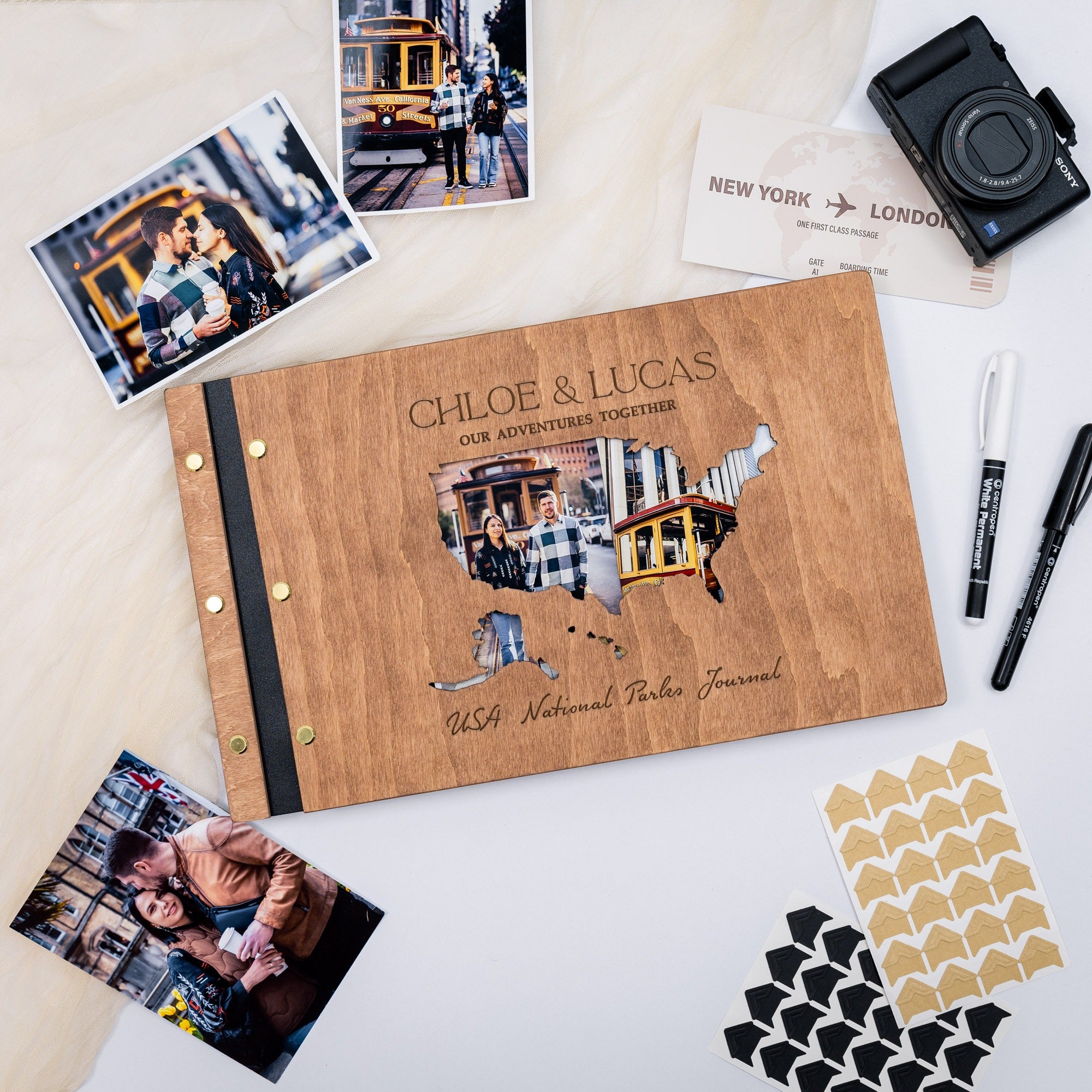 Álbum de madera Corazón