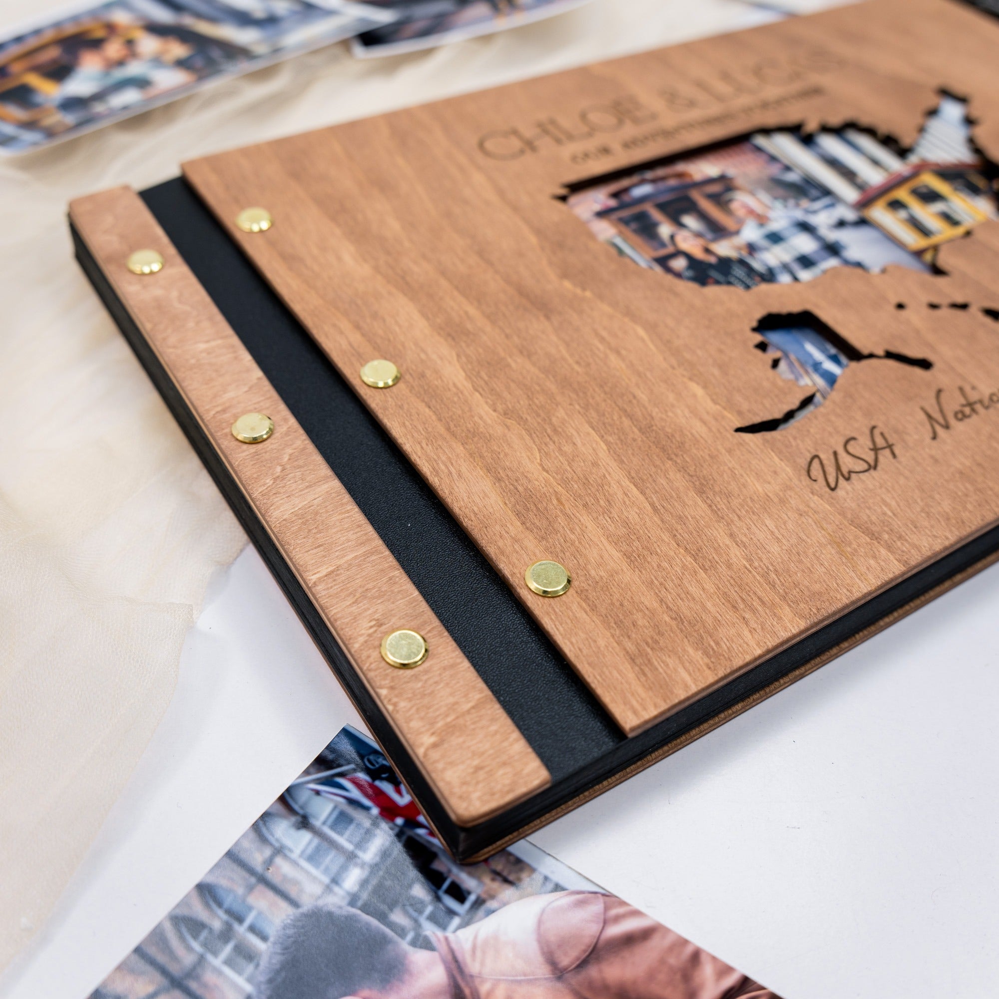 Álbum de madera Corazón