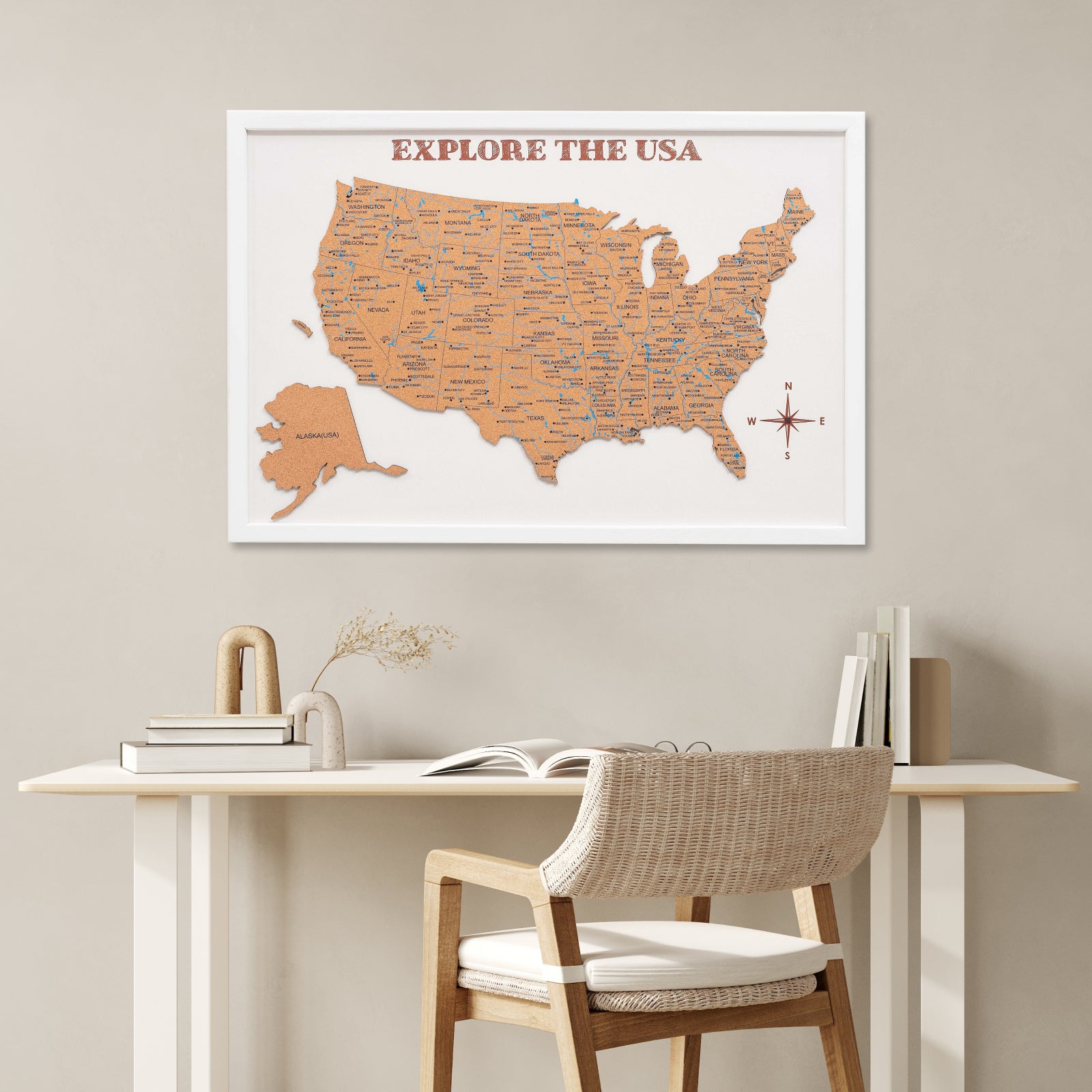 usa maps black and white