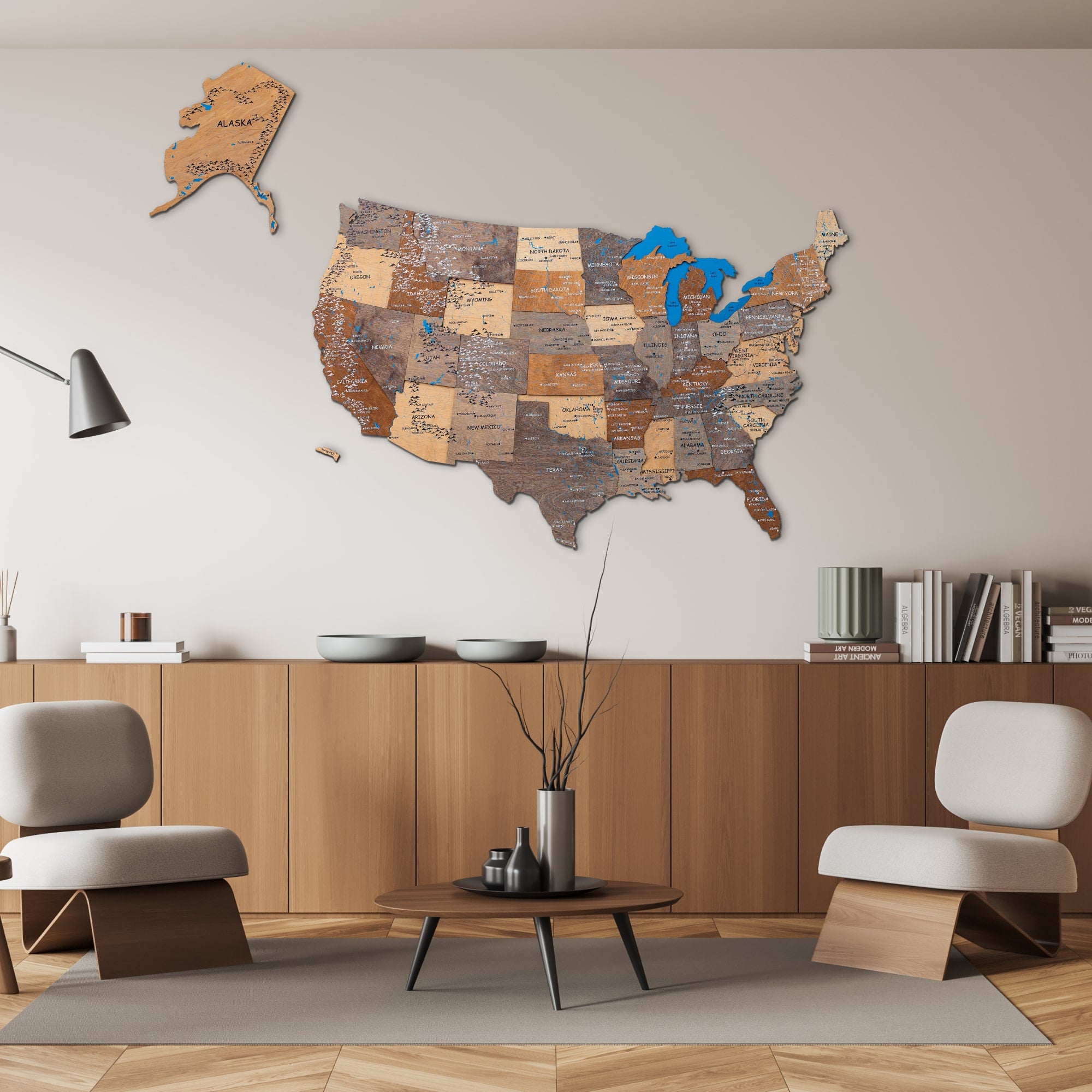 usa wall map with pins