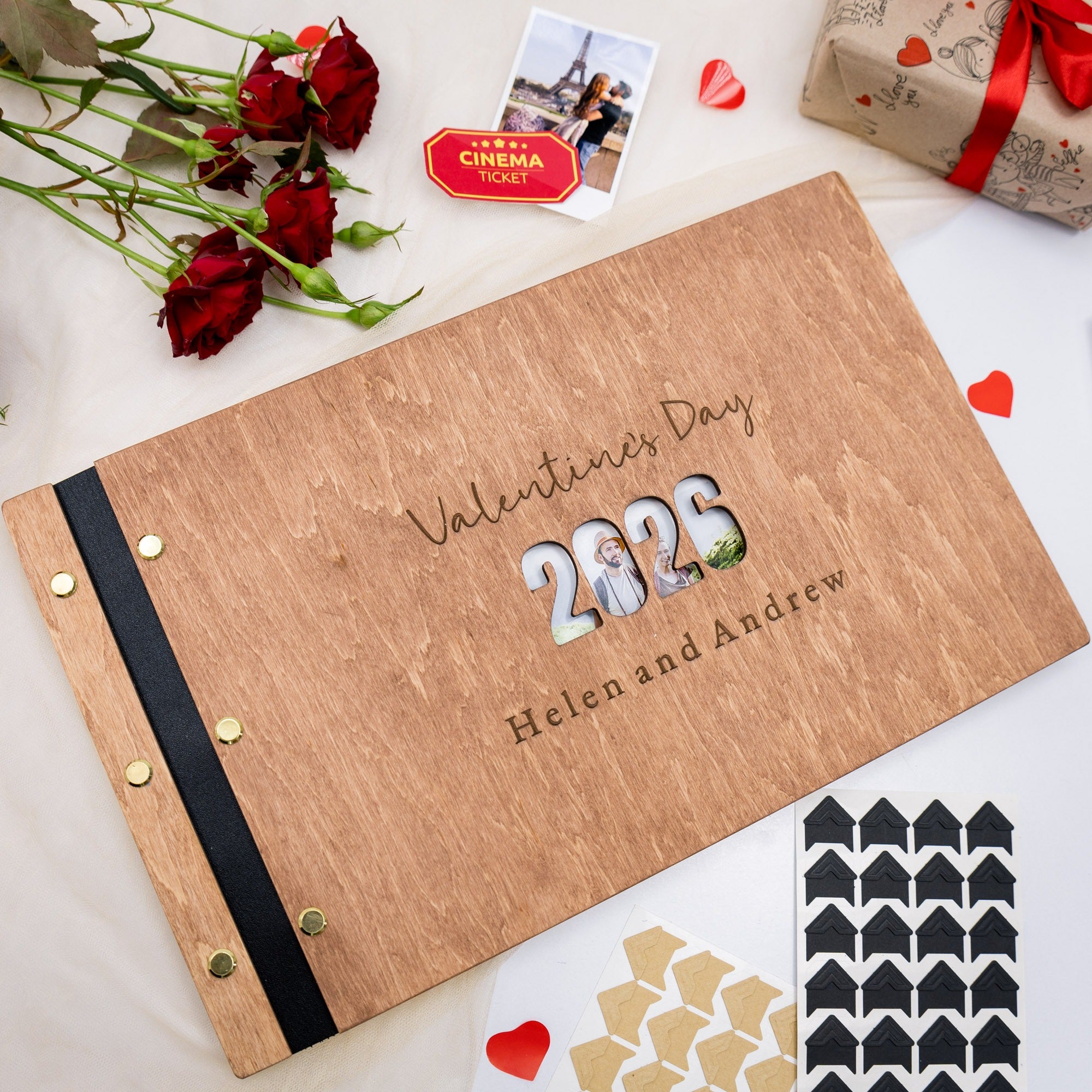 Álbum de madera Corazón