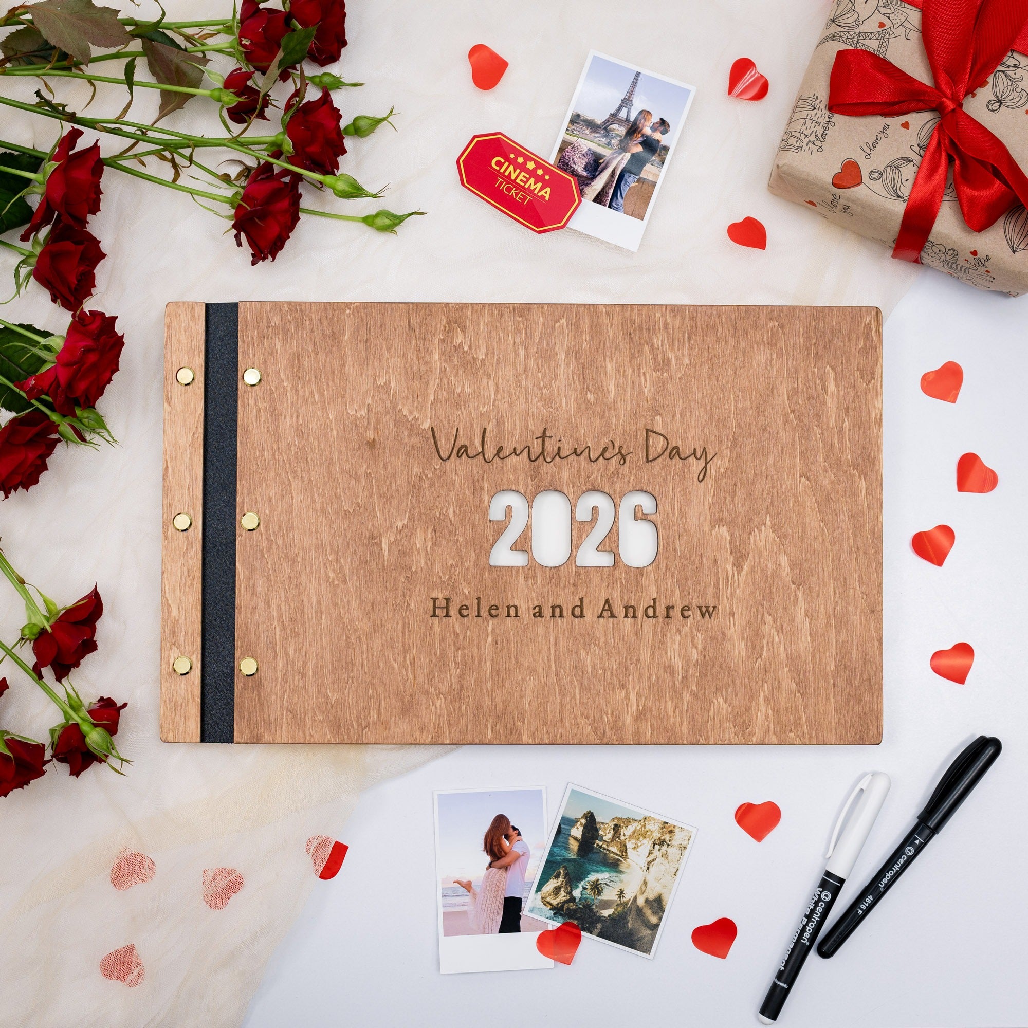 Álbum de madera Corazón