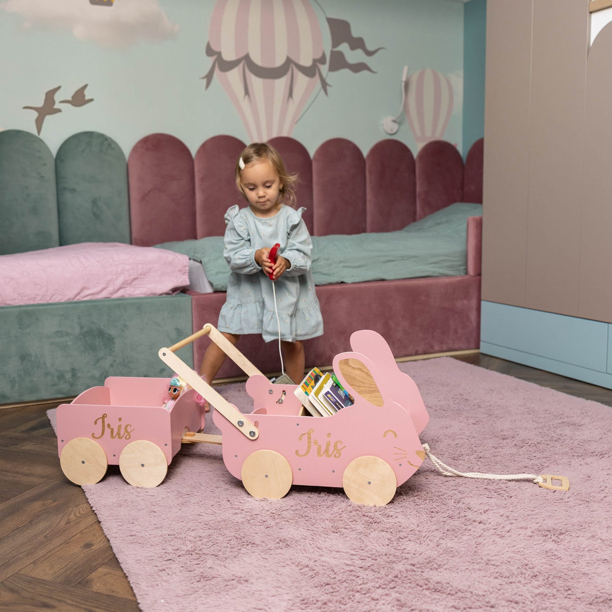 Holzspielzeugwagen - Hase