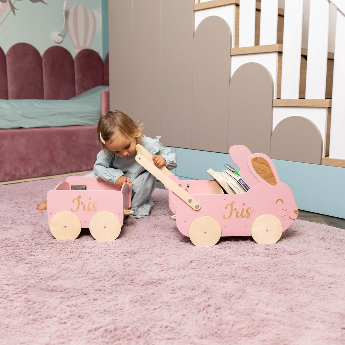 Holzspielzeugwagen - Hase