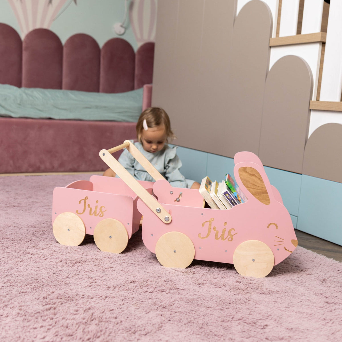 Holzspielzeugwagen - Hase