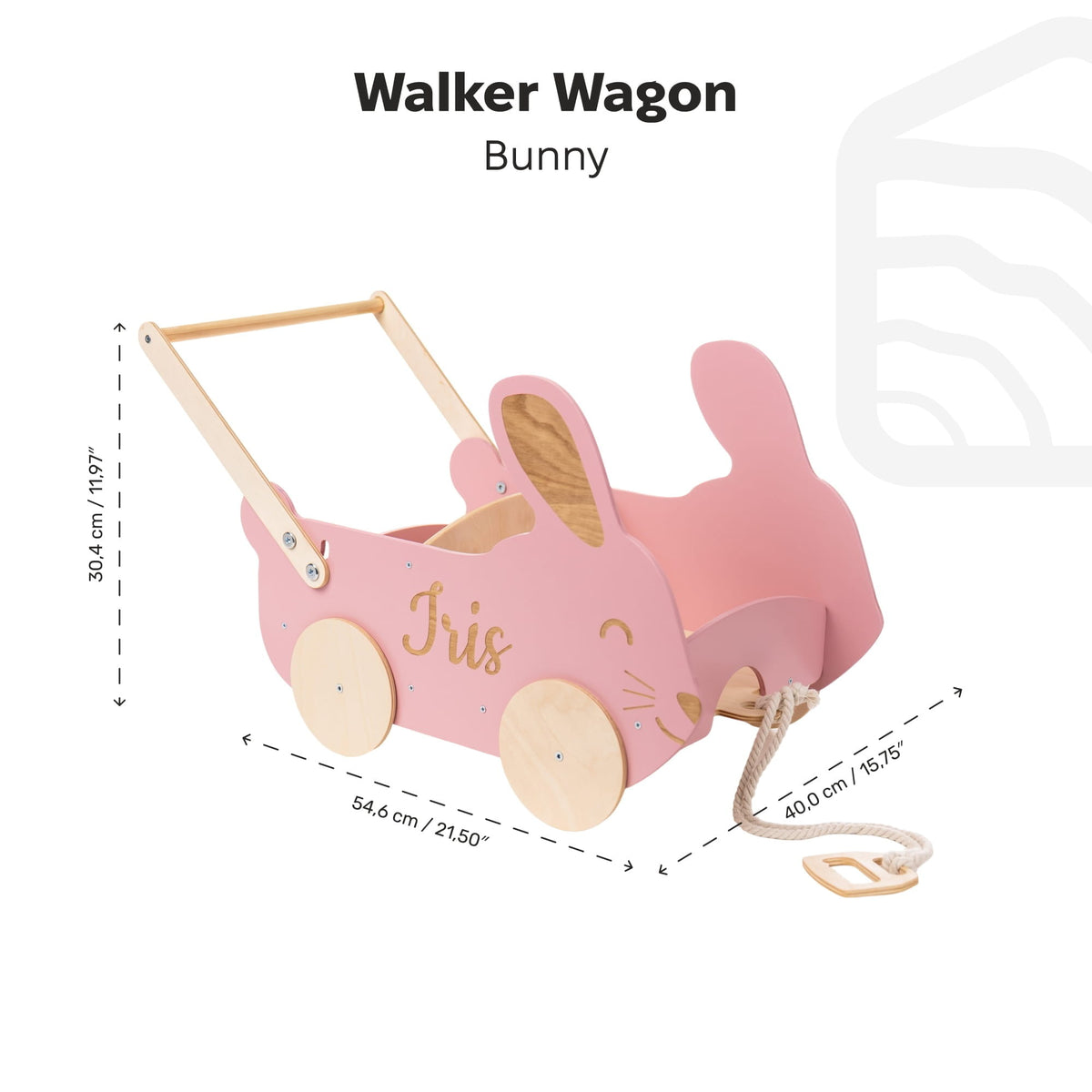 Holzspielzeugwagen - Hase
