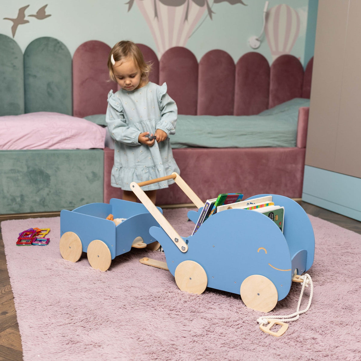 Holzspielzeugwagen - Wal