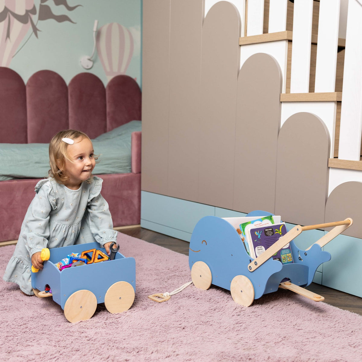Holzspielzeugwagen - Wal