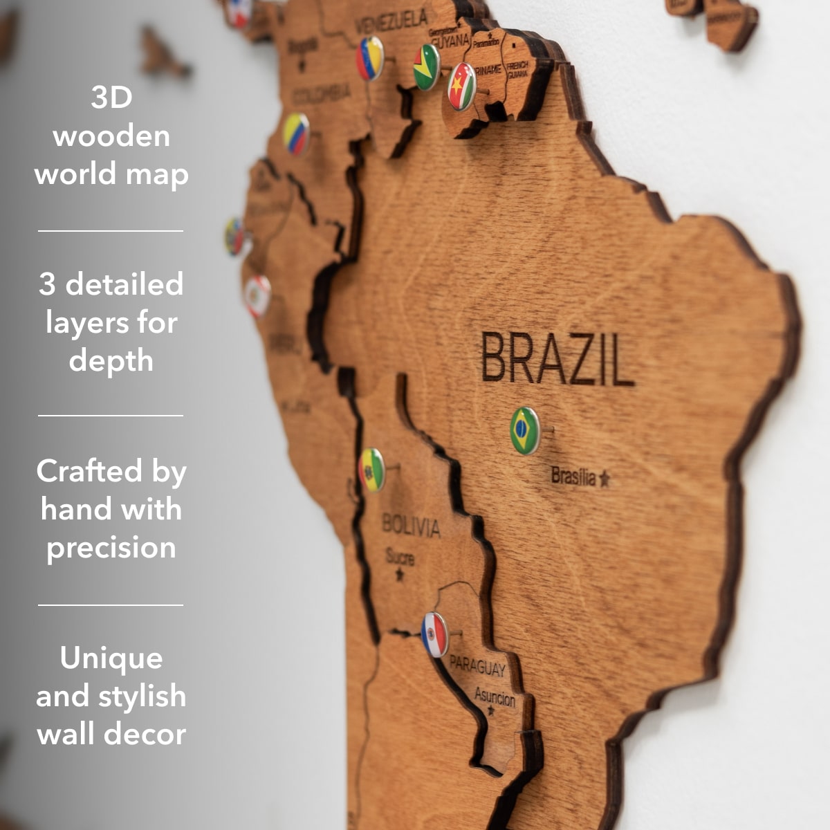 world map puzzle oak