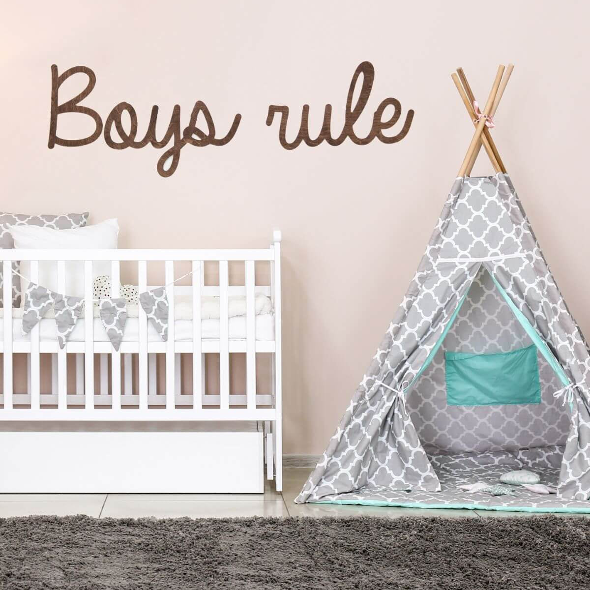 wooden baby sign