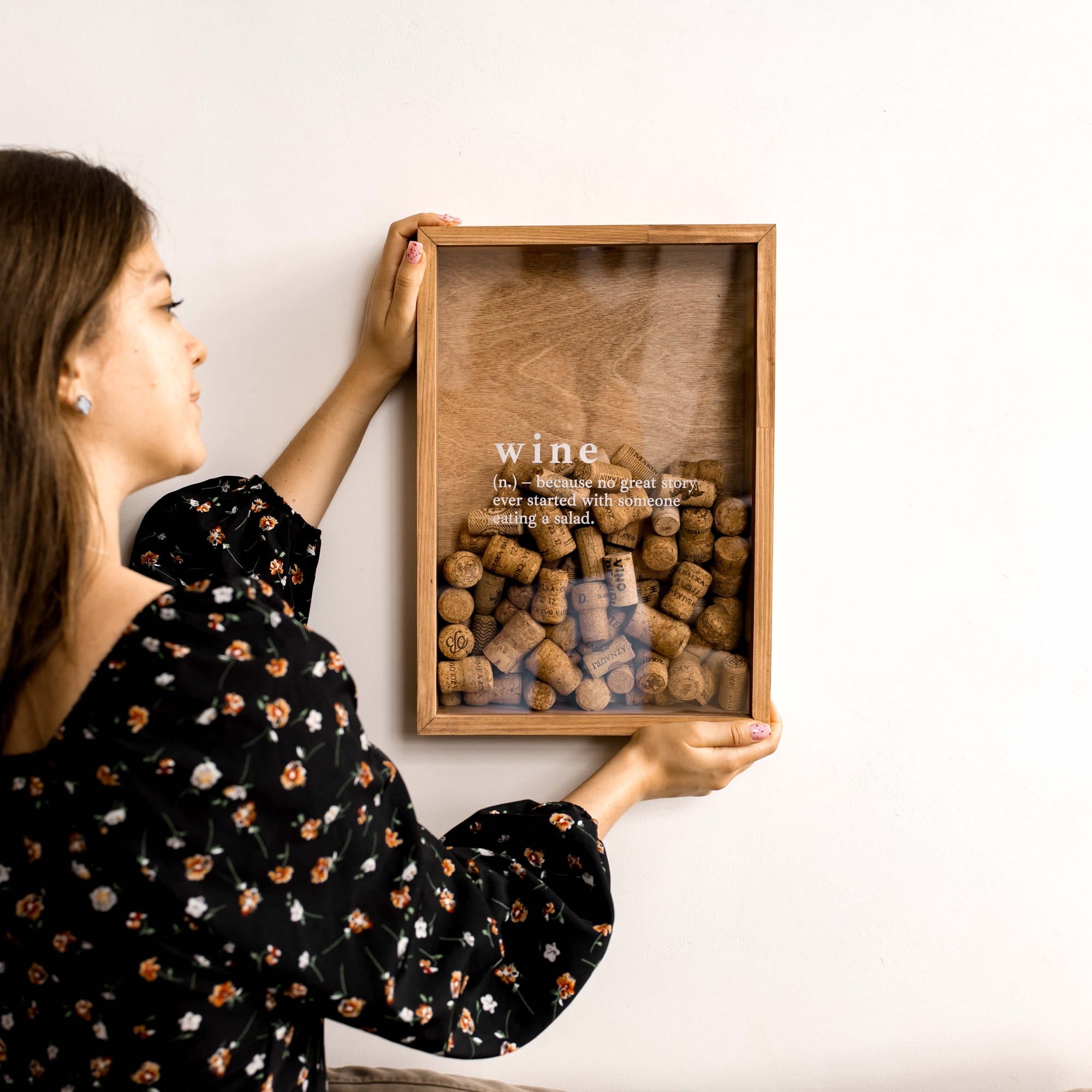Caja expositora de corcho de pino para vino - Vino