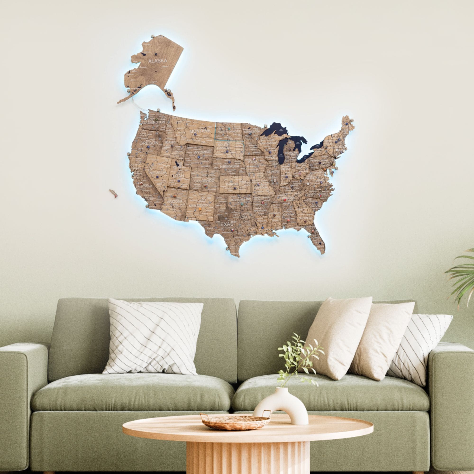 wall usa map