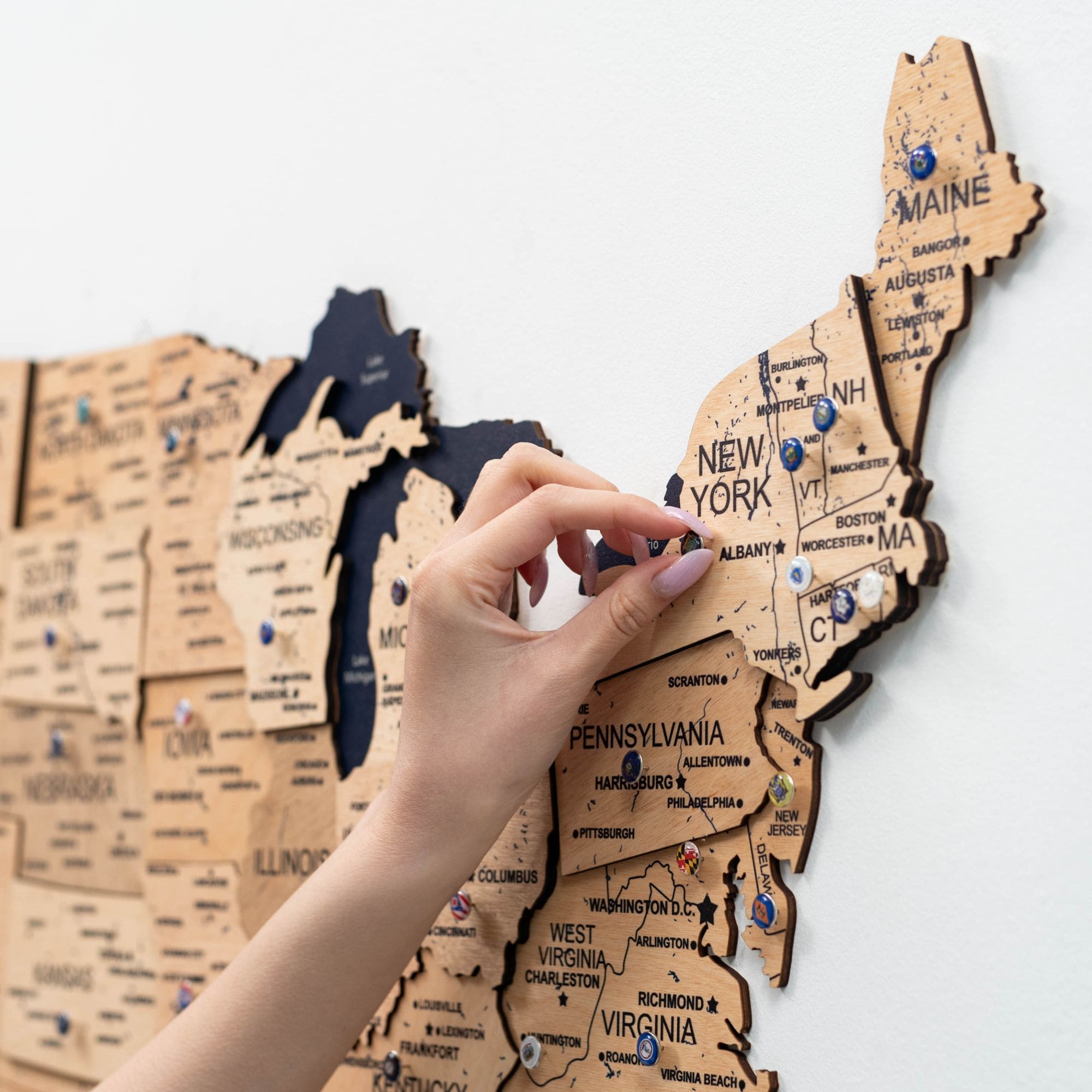 usa map new york