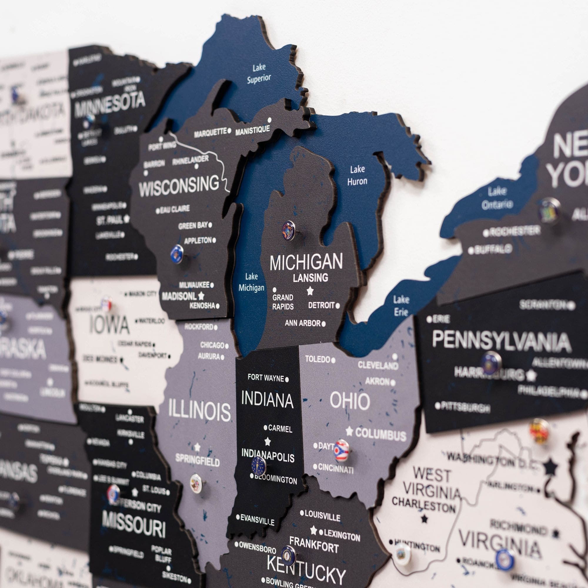 america map michigan