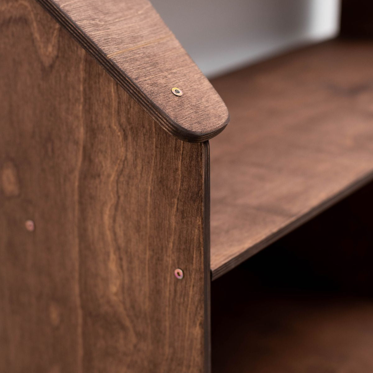dark walnut solid wood dollhouse bookcase