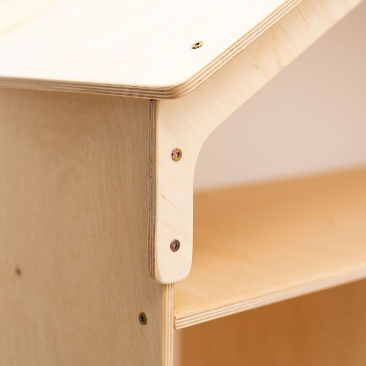light wood dollhouse bookcase