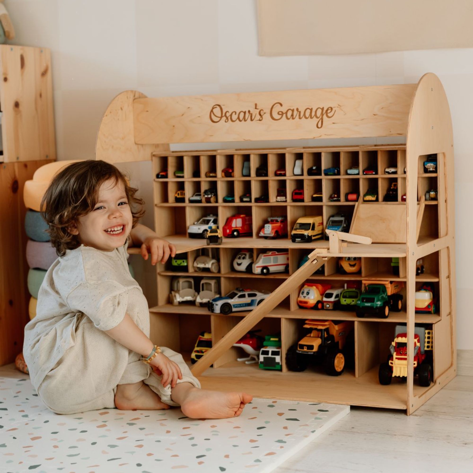 🟆 Toy Car Garage Storage 🟆 Enjoy The Wood
