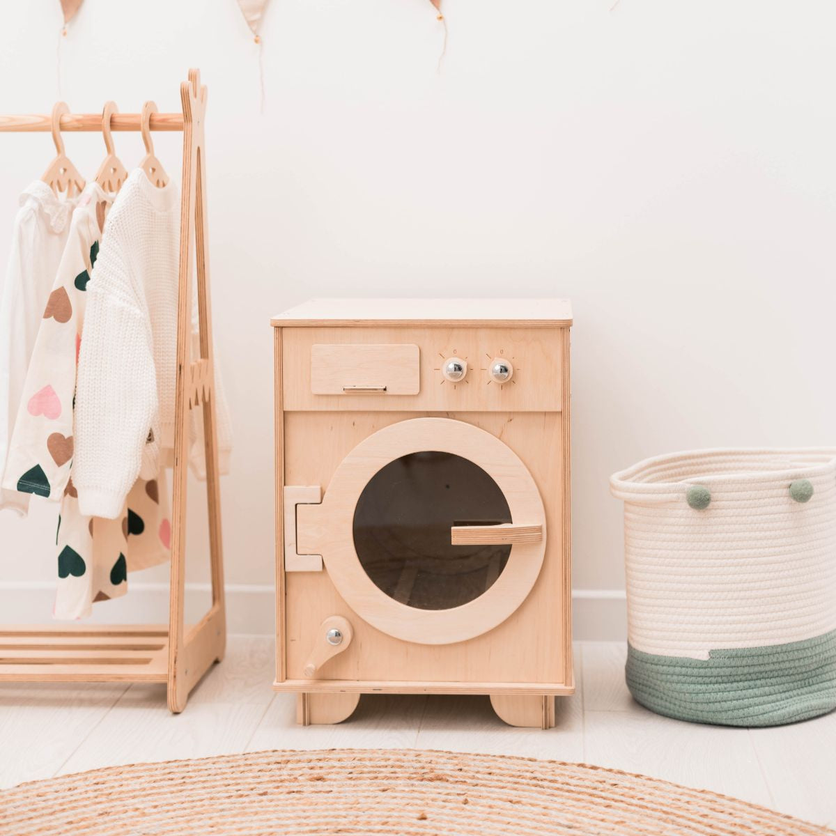 wooden toy washing machine