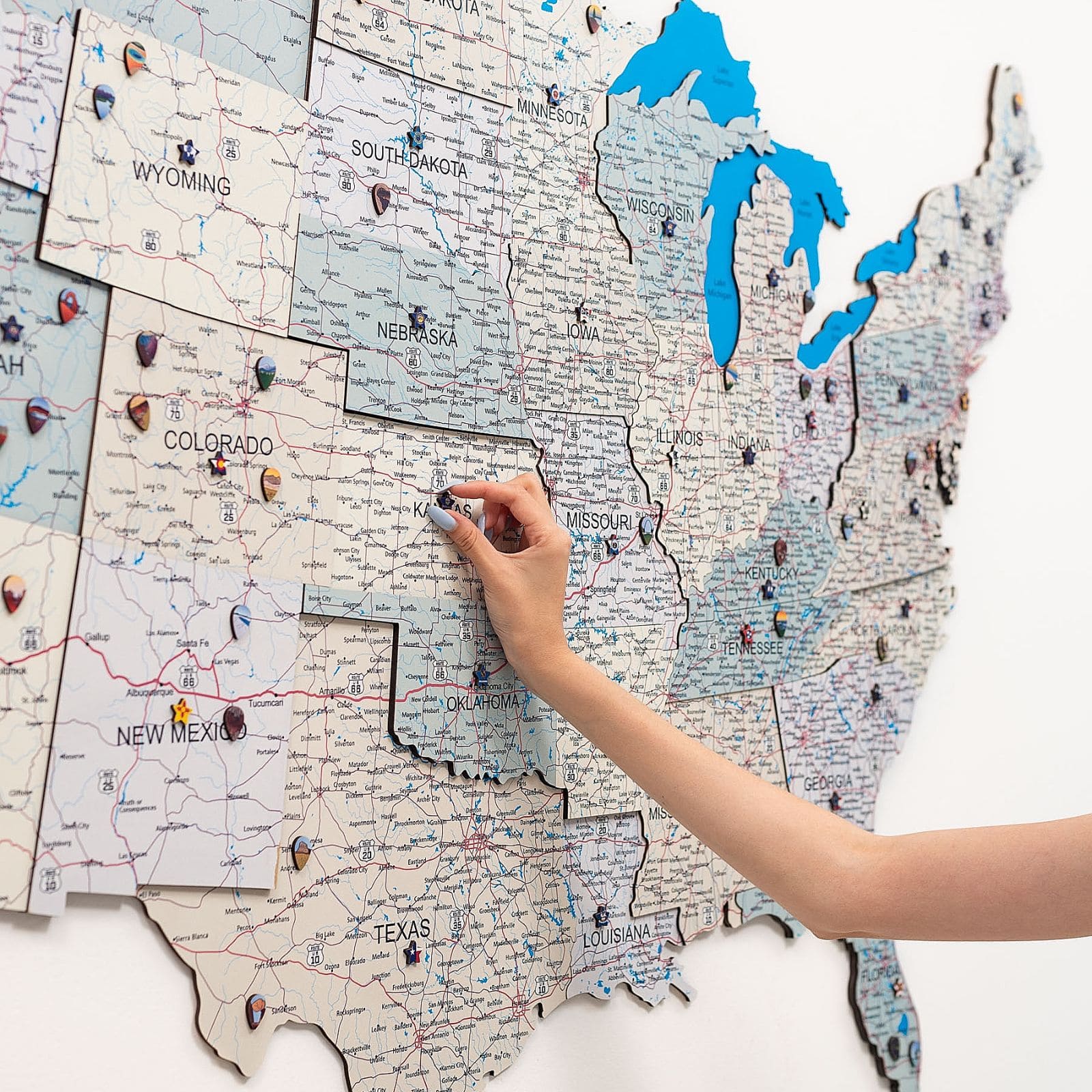 kansas on the map of usa