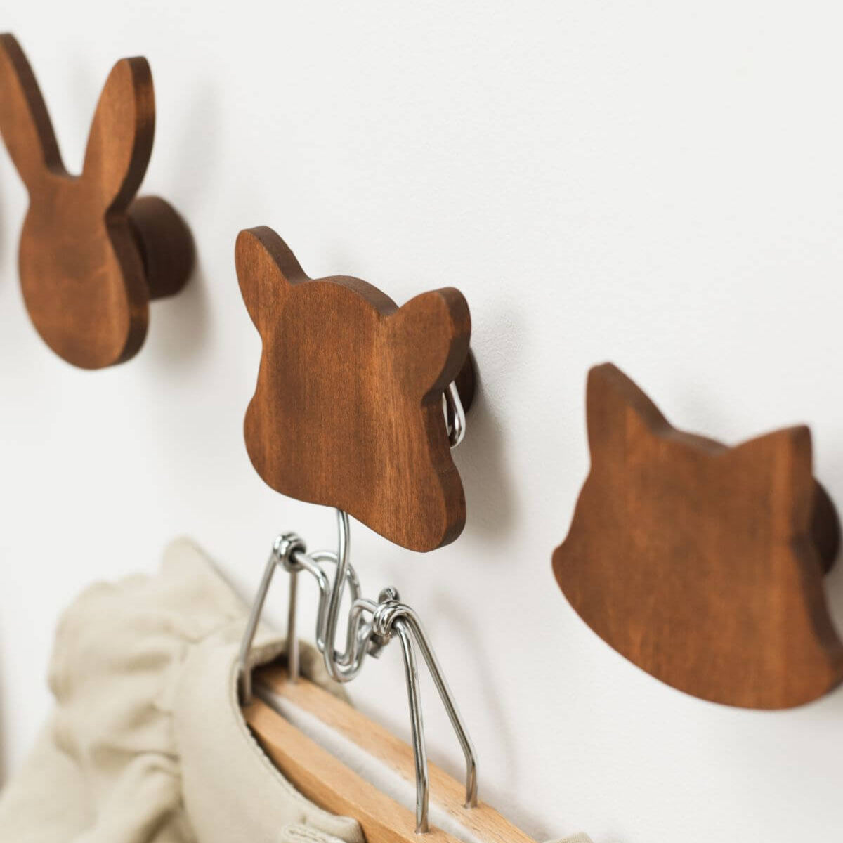 animal wooden hooks for wall