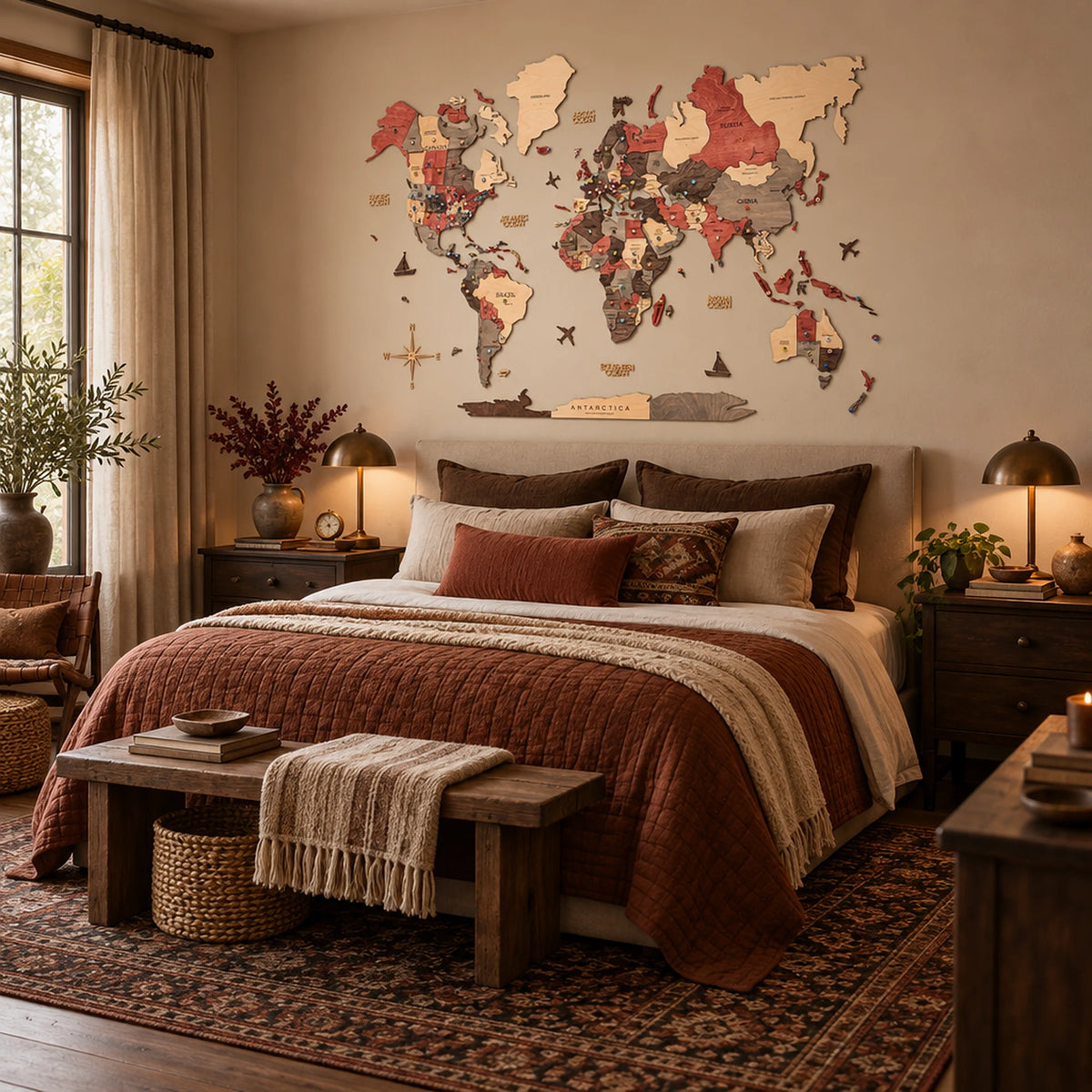 world map for living-room