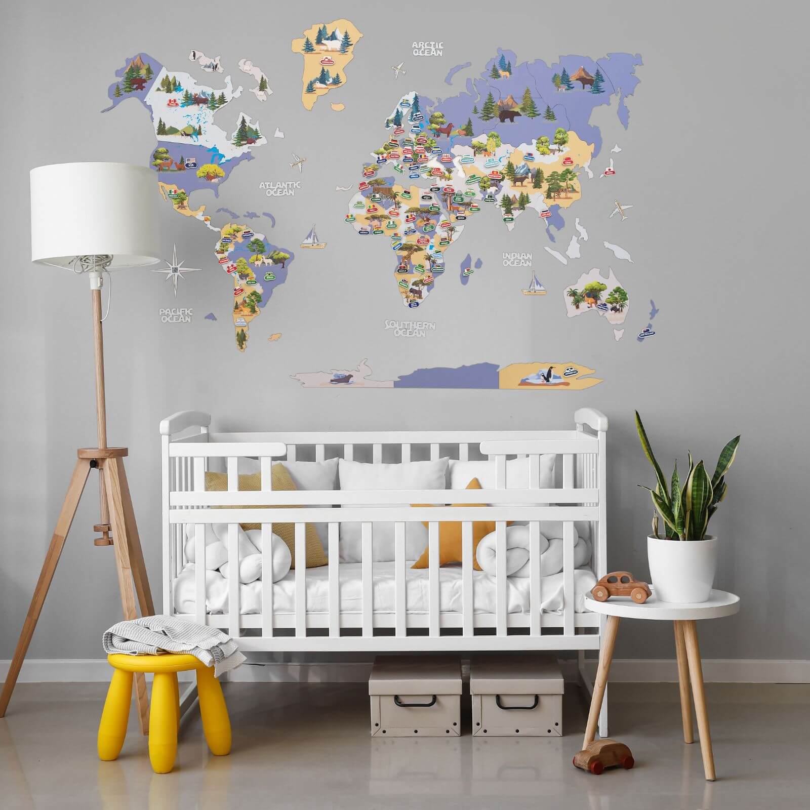 world map nursery