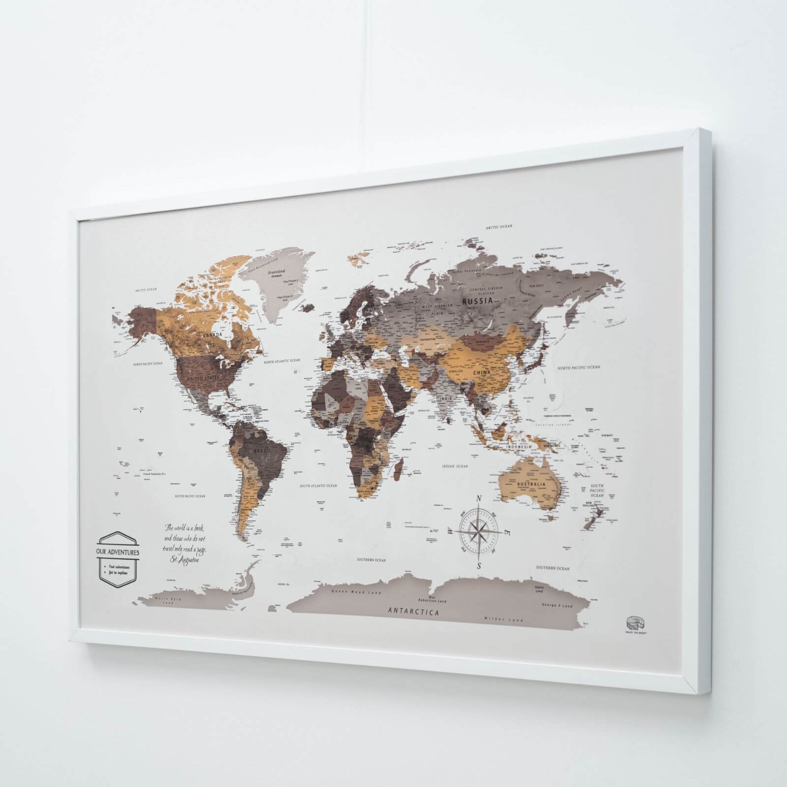 world map canvas with countries