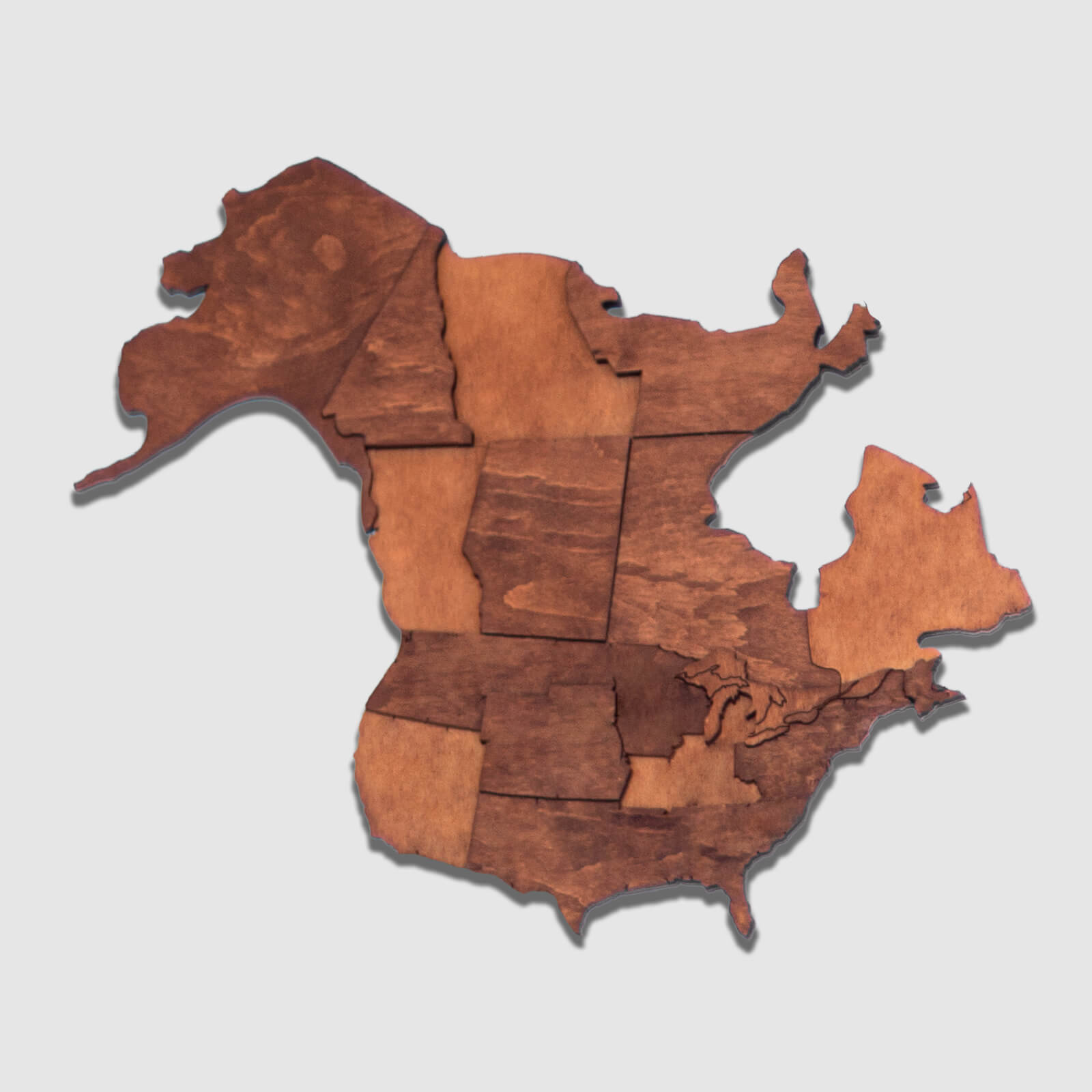 wooden 3d map blank
