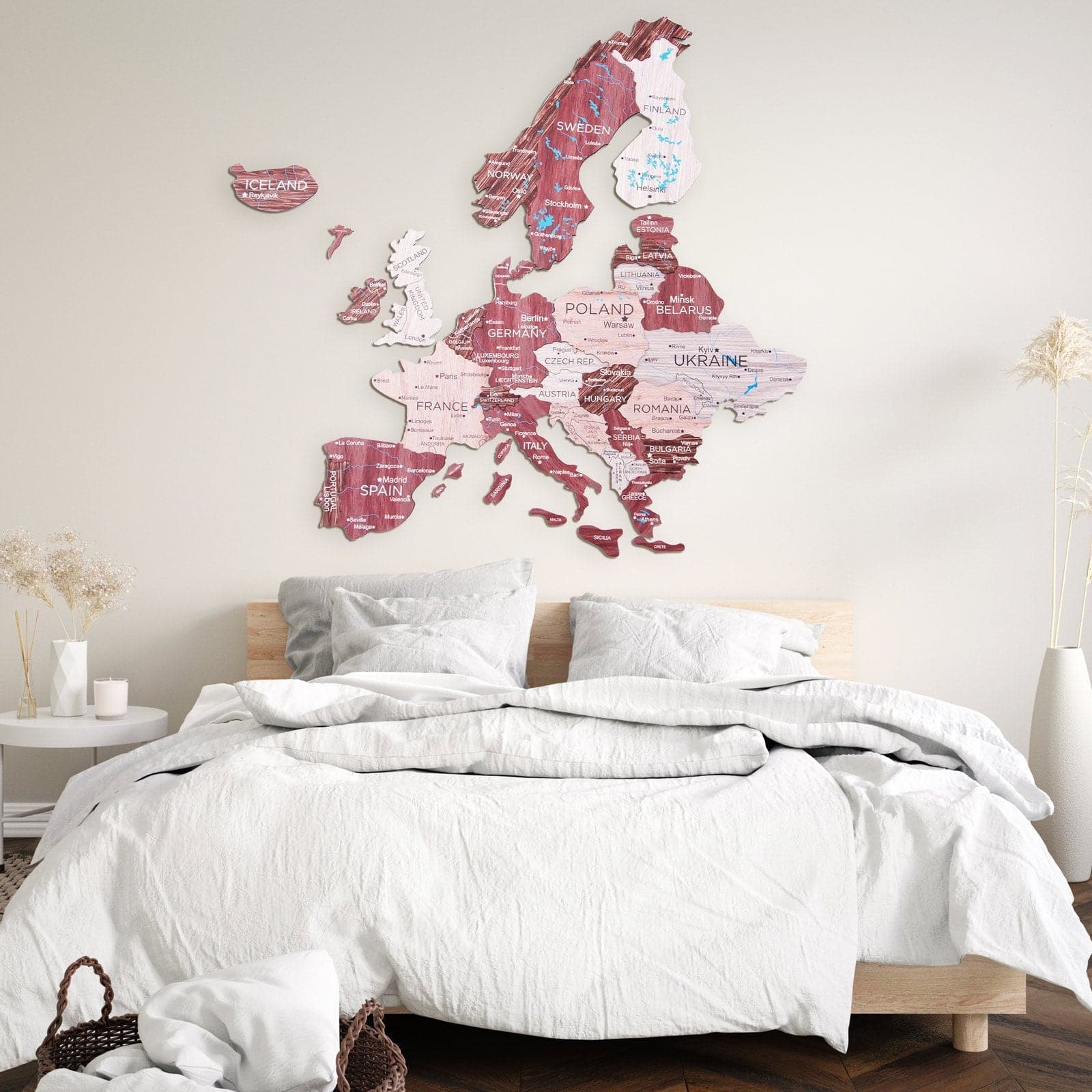 3D Europe Wooden Map Cappuccino by Enjoy The Wood 