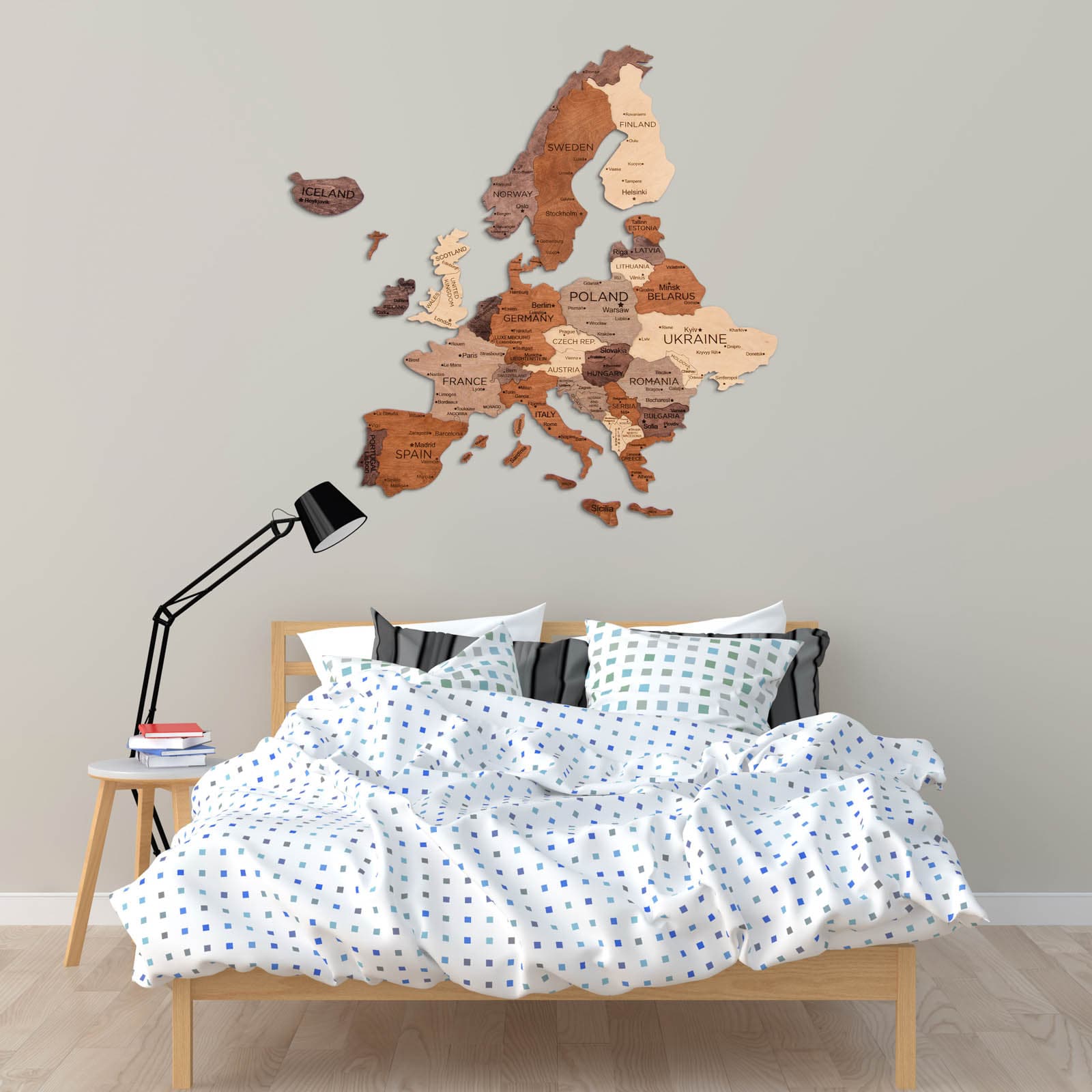 3D Europe Wooden Map Multicolor by Enjoy The Wood 