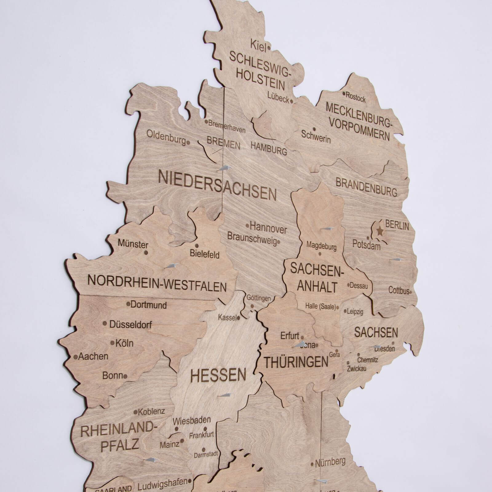 Mapa de madera de Alemania 3D Terra